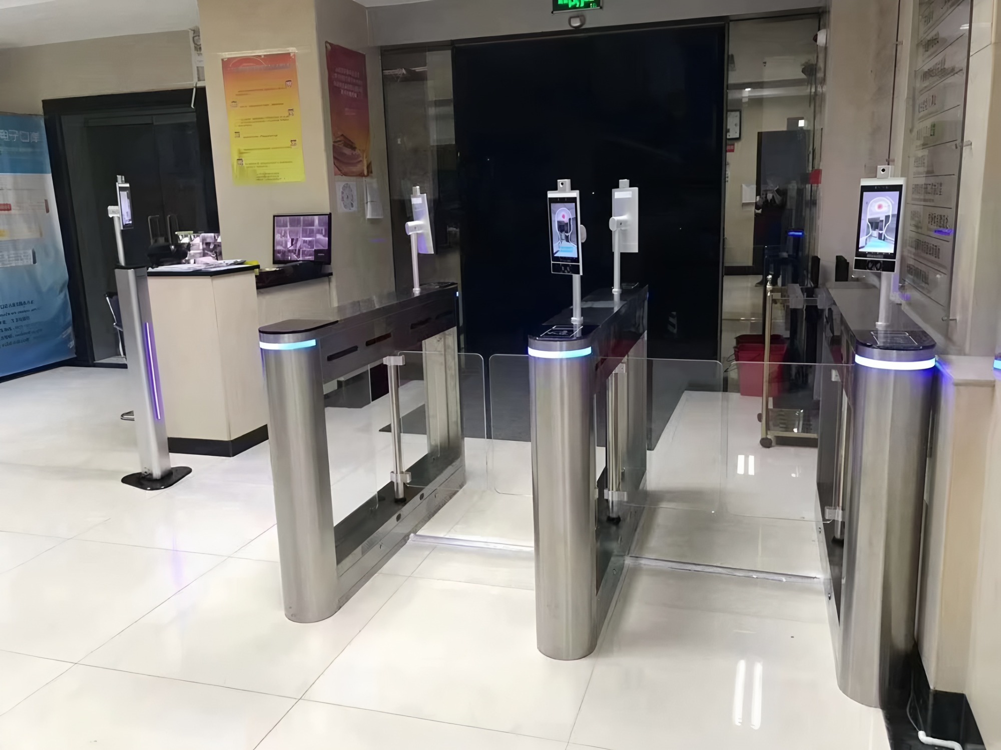 RS485 TCP Face Recognition Swing Barrier Turnstile AC 220V