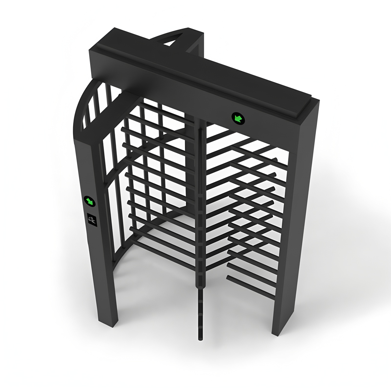 Semi Automatic Access Control Full Height Pedestrian Turnstiles 90 Degree