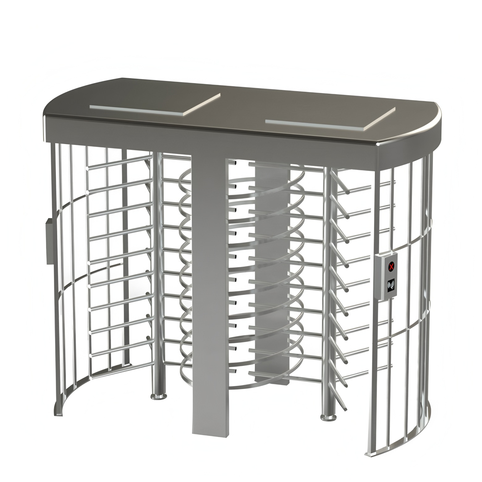 2mm SUS 304 Automatic Systems Turnstiles Full Height Gate 550mm