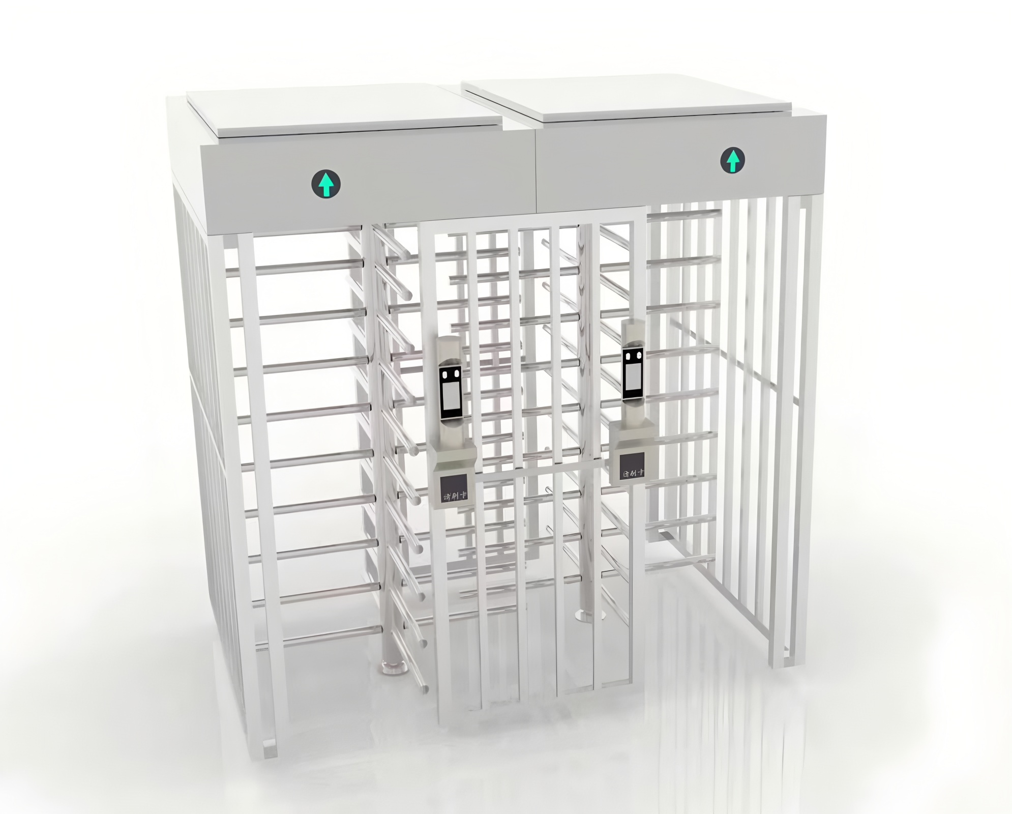 Polished 304 Stainless Steel Full Height Turnstiles AC 220V 50Hz