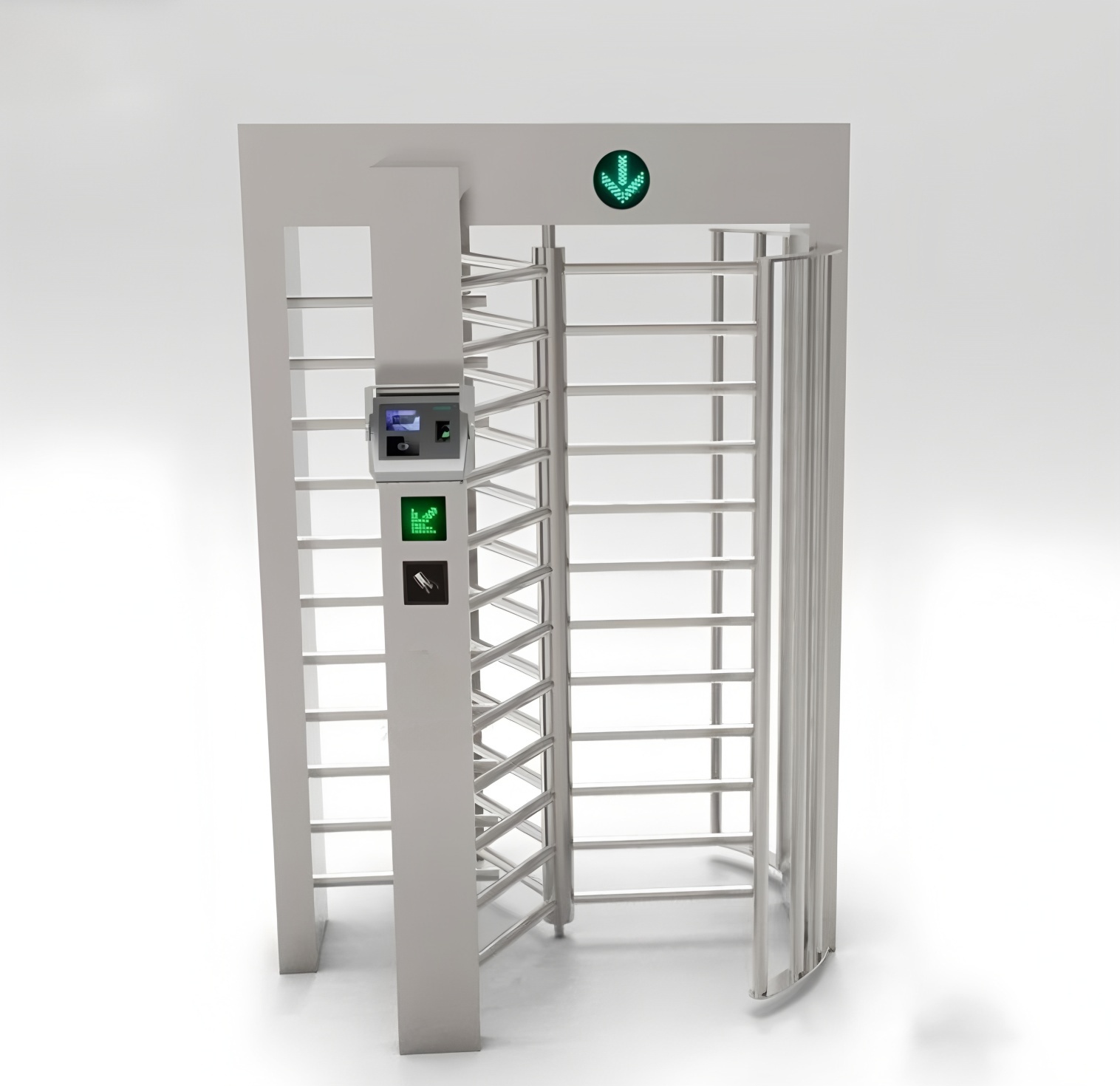 SUS 304 Silver Full Height Security Gate Turnstile Barrier Gate