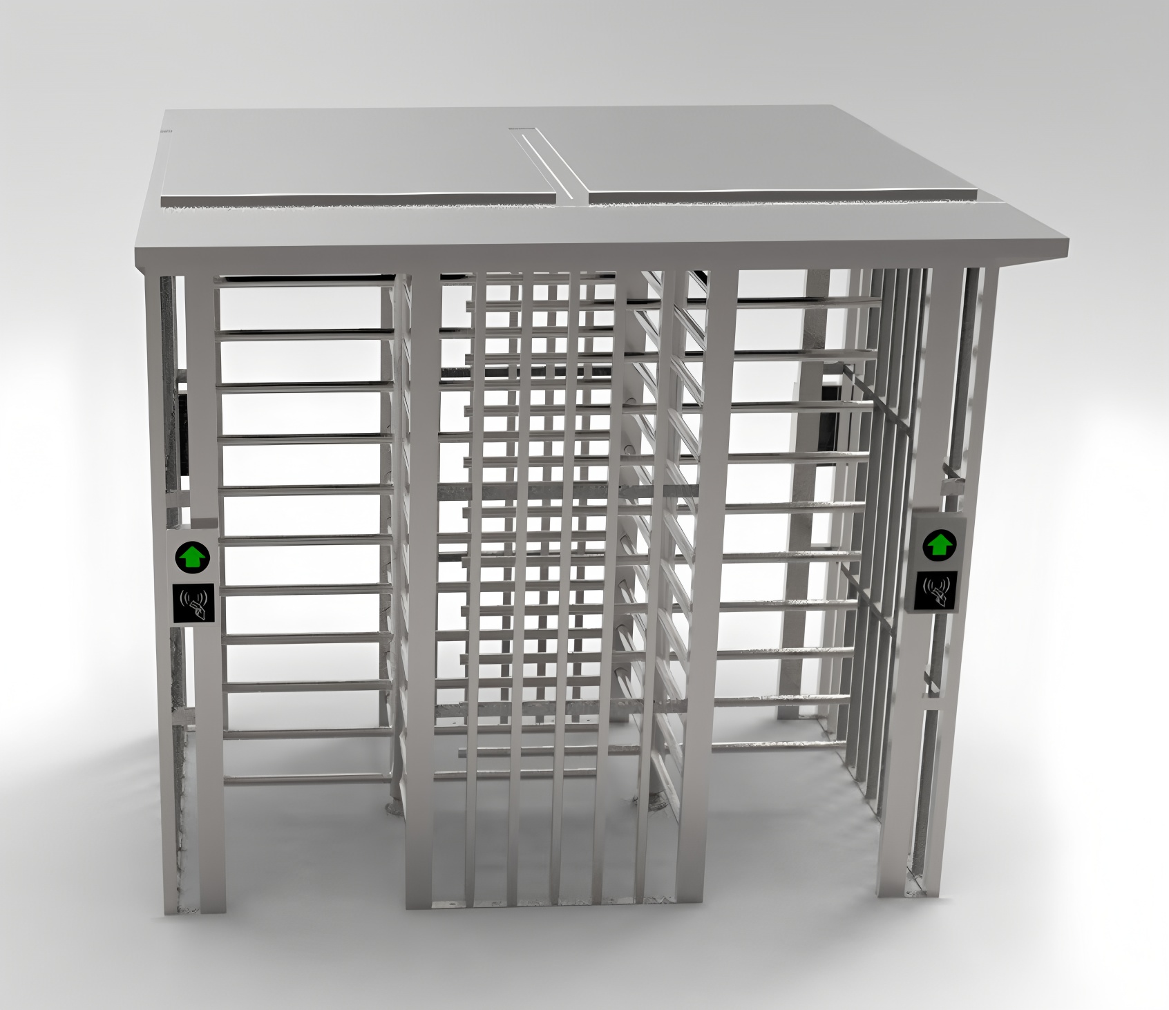 Intelligent Auto Arc Full Height Turnstile Waterproof Access Control With Double Lane