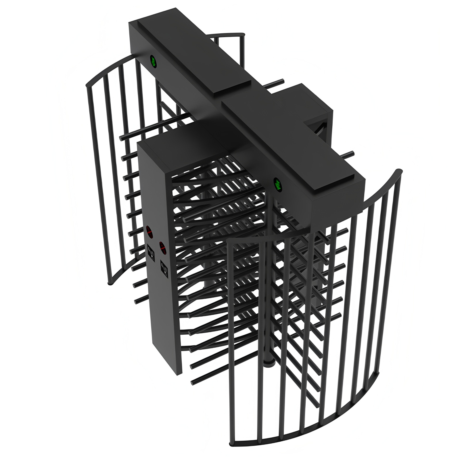 Security Revolving Full Height Turnstile Gates 120 Degree Dual Channel Access Control System
