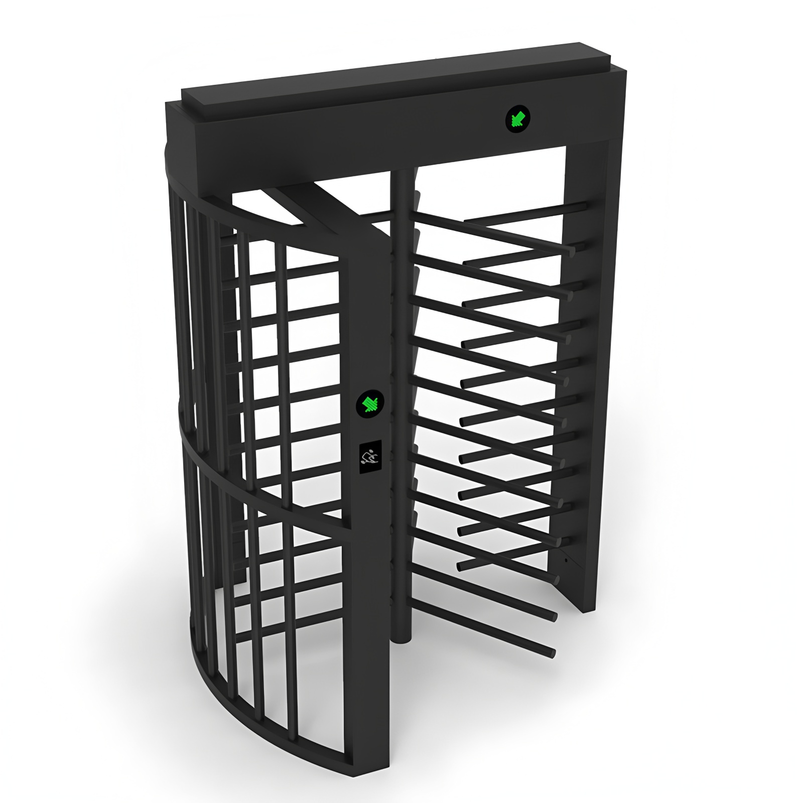 Semi Automatic Access Control Full Height Pedestrian Turnstiles 90 Degree