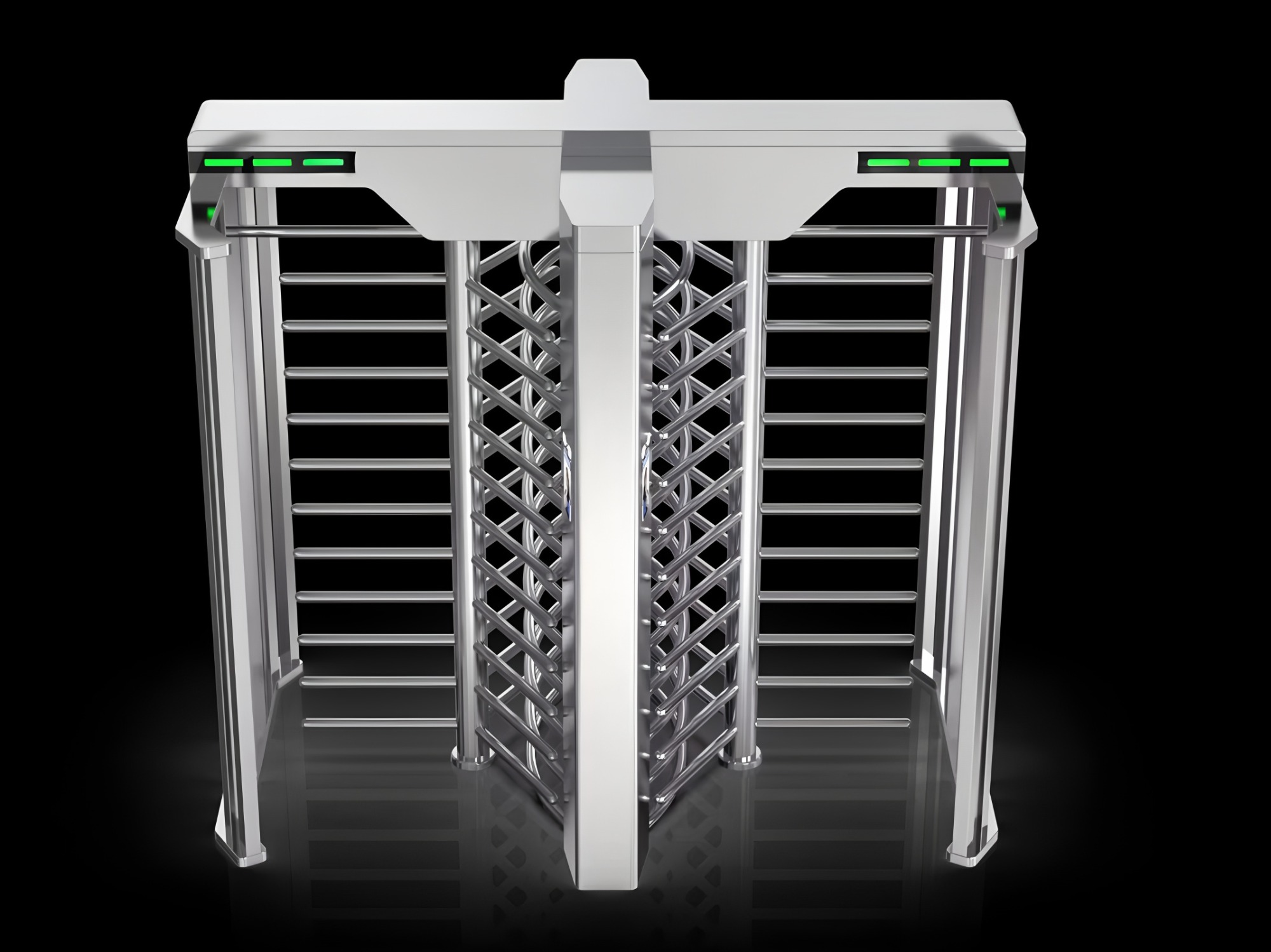 Speed Full Height Turnstile Gate With SUS304/316 Material In UAE 30-45P/Min Capacity