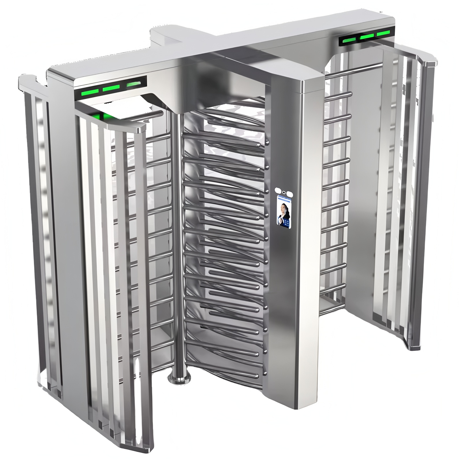 Speed Full Height Turnstile Gate With SUS304/316 Material In UAE 30-45P/Min Capacity