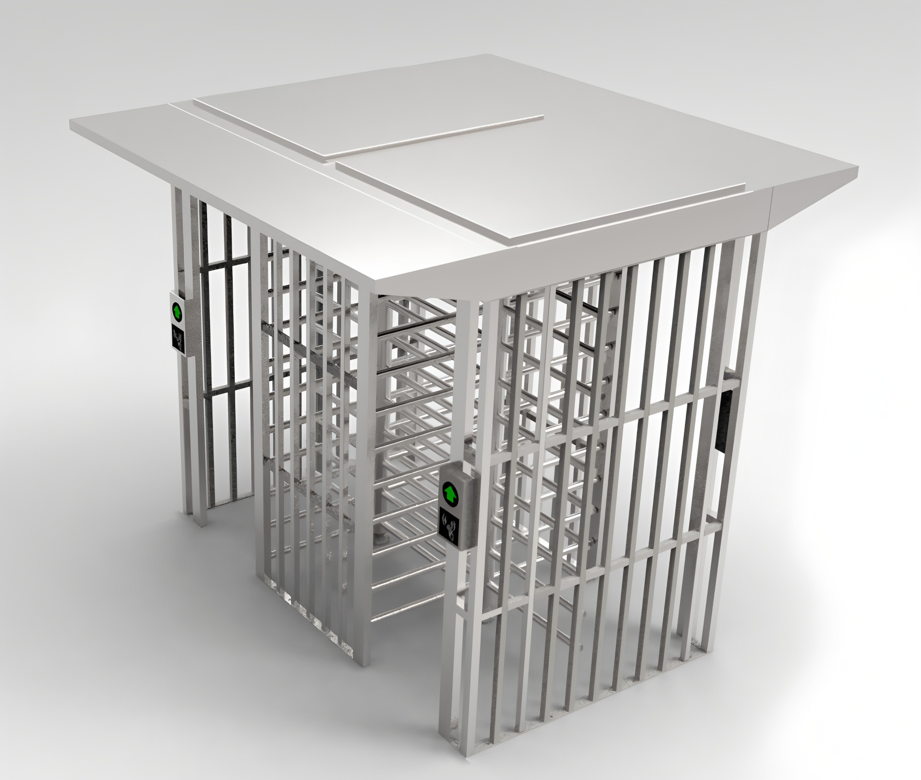 Intelligent Auto Arc Full Height Turnstile Waterproof Access Control With Double Lane