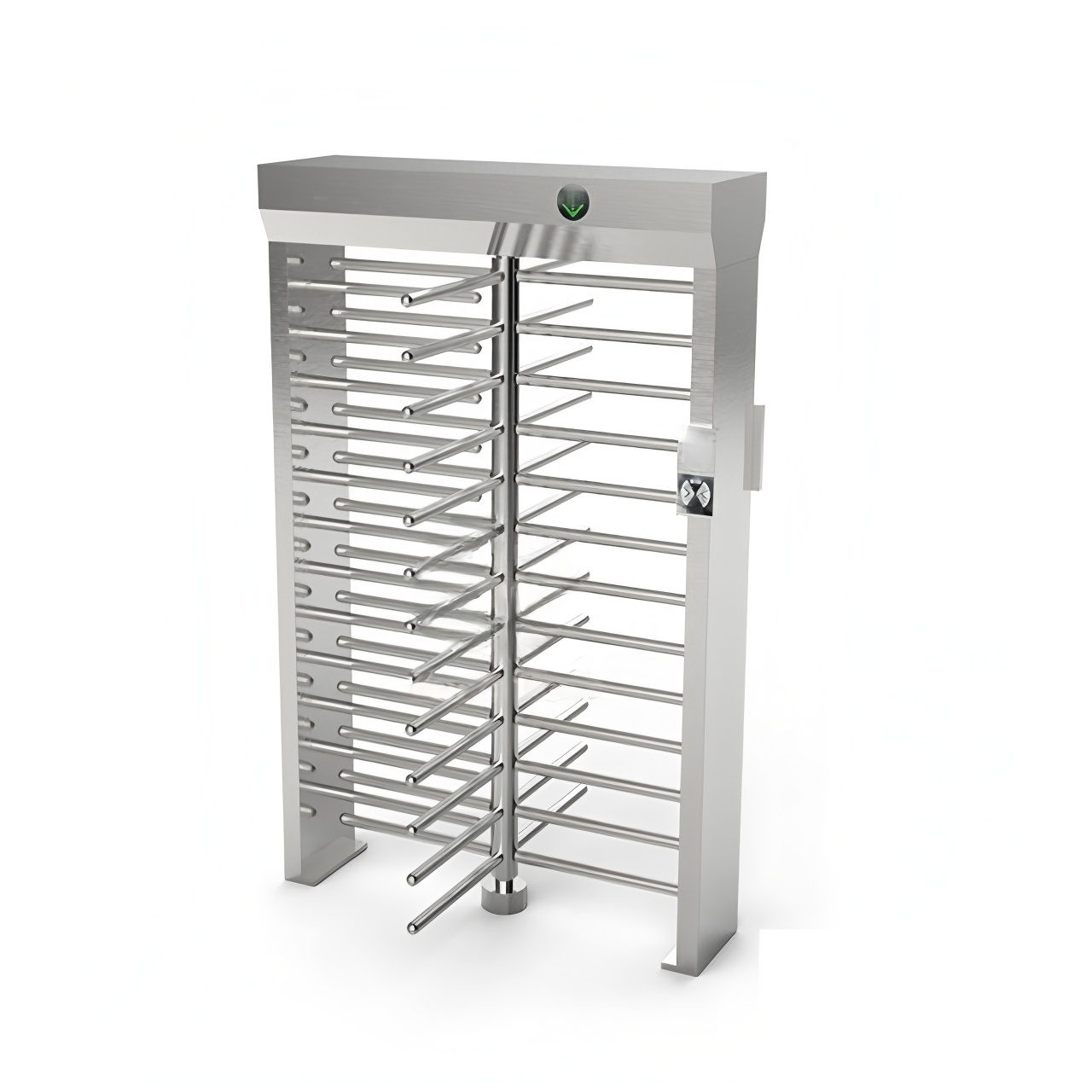 AC 220V Pedestrian Turnstile Gate Full Height 1450*1500*2300mm