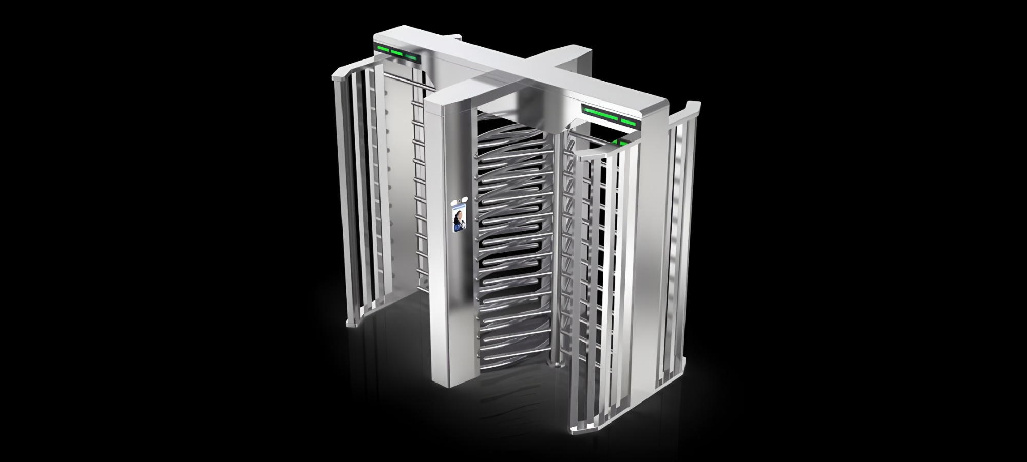 Speed Full Height Turnstile Gate With SUS304/316 Material In UAE 30-45P/Min Capacity