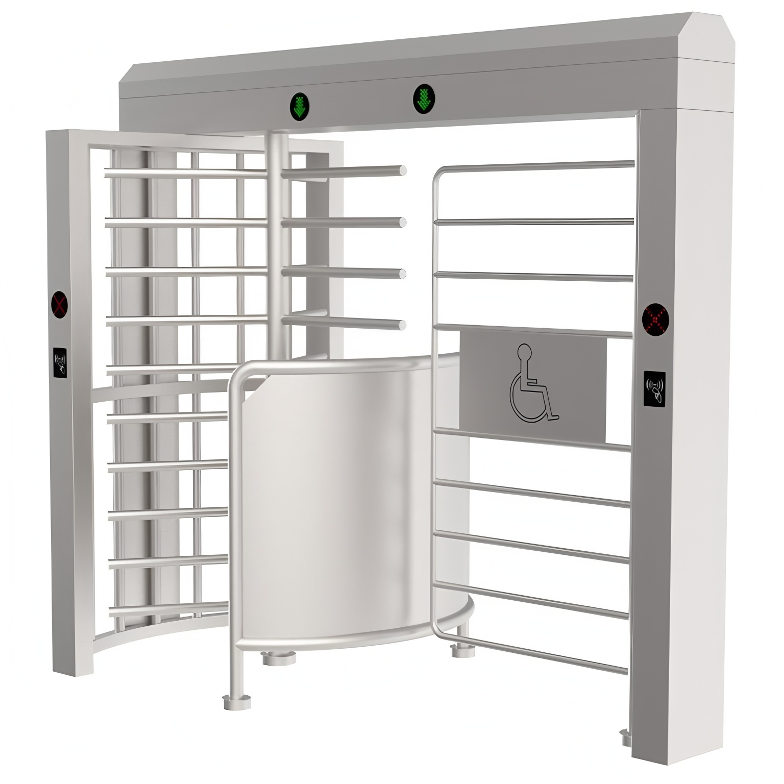 RS485 RS232 Access Control Turnstile Full Height Door Gate 0.2s