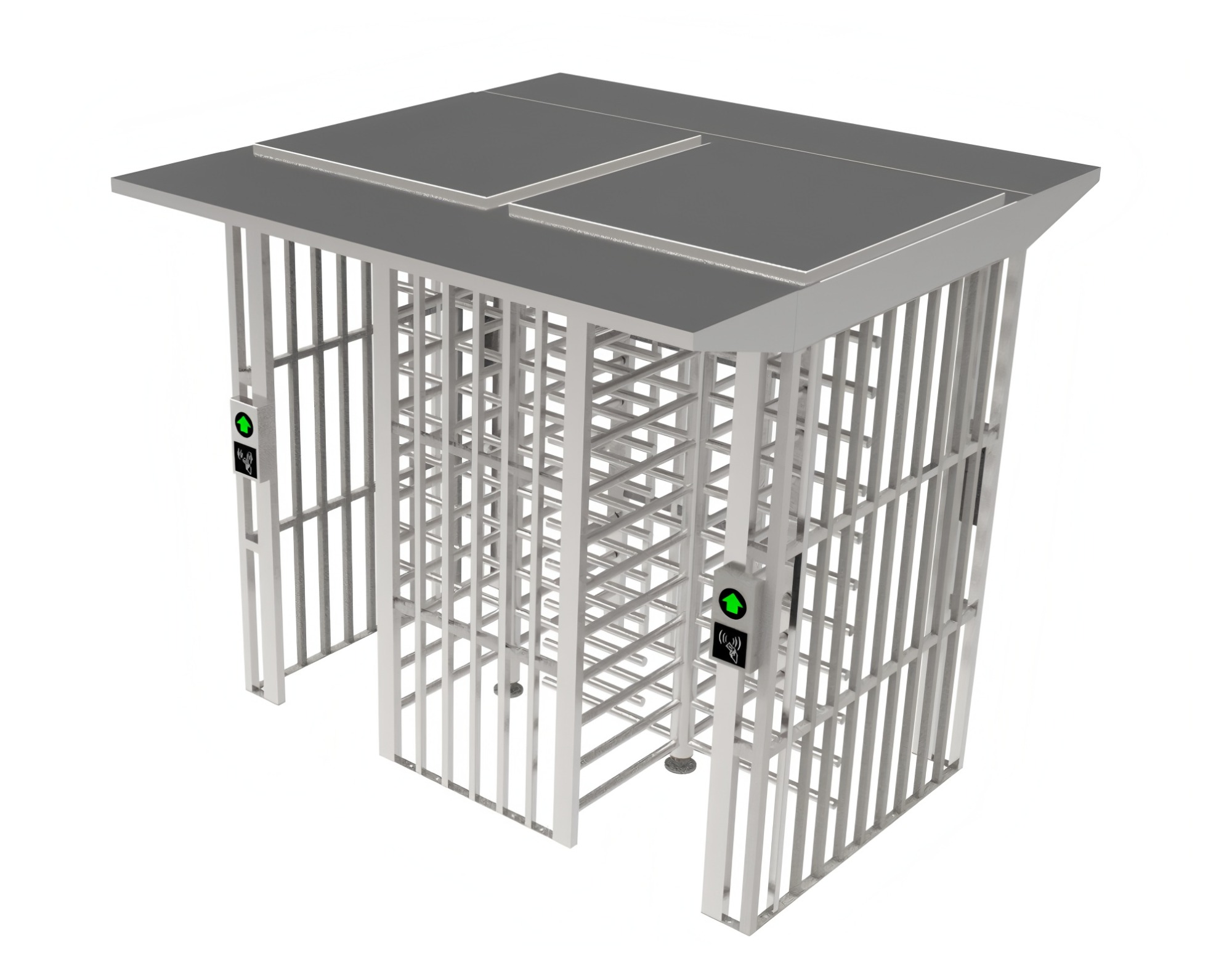 Intelligent Auto Arc Full Height Turnstile Waterproof Access Control With Double Lane