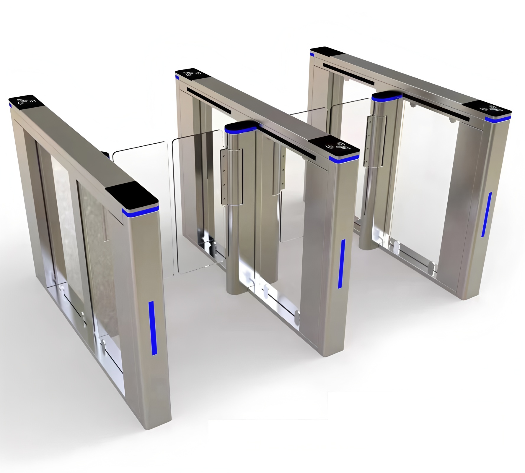Secure Entry/Exit Speed Lane Turnstile Bi-directional Passage Queue Management Fast Access Control