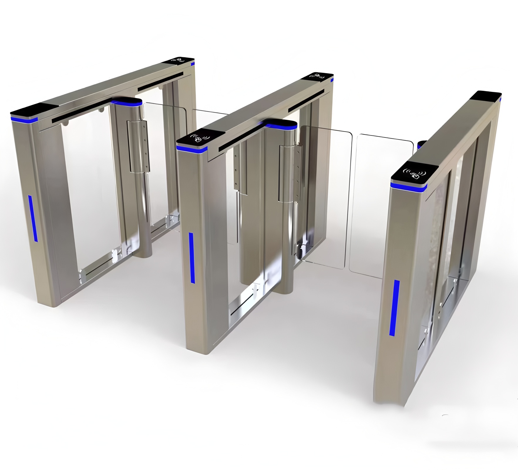 Secure Entry/Exit Speed Lane Turnstile Bi-directional Passage Queue Management Fast Access Control