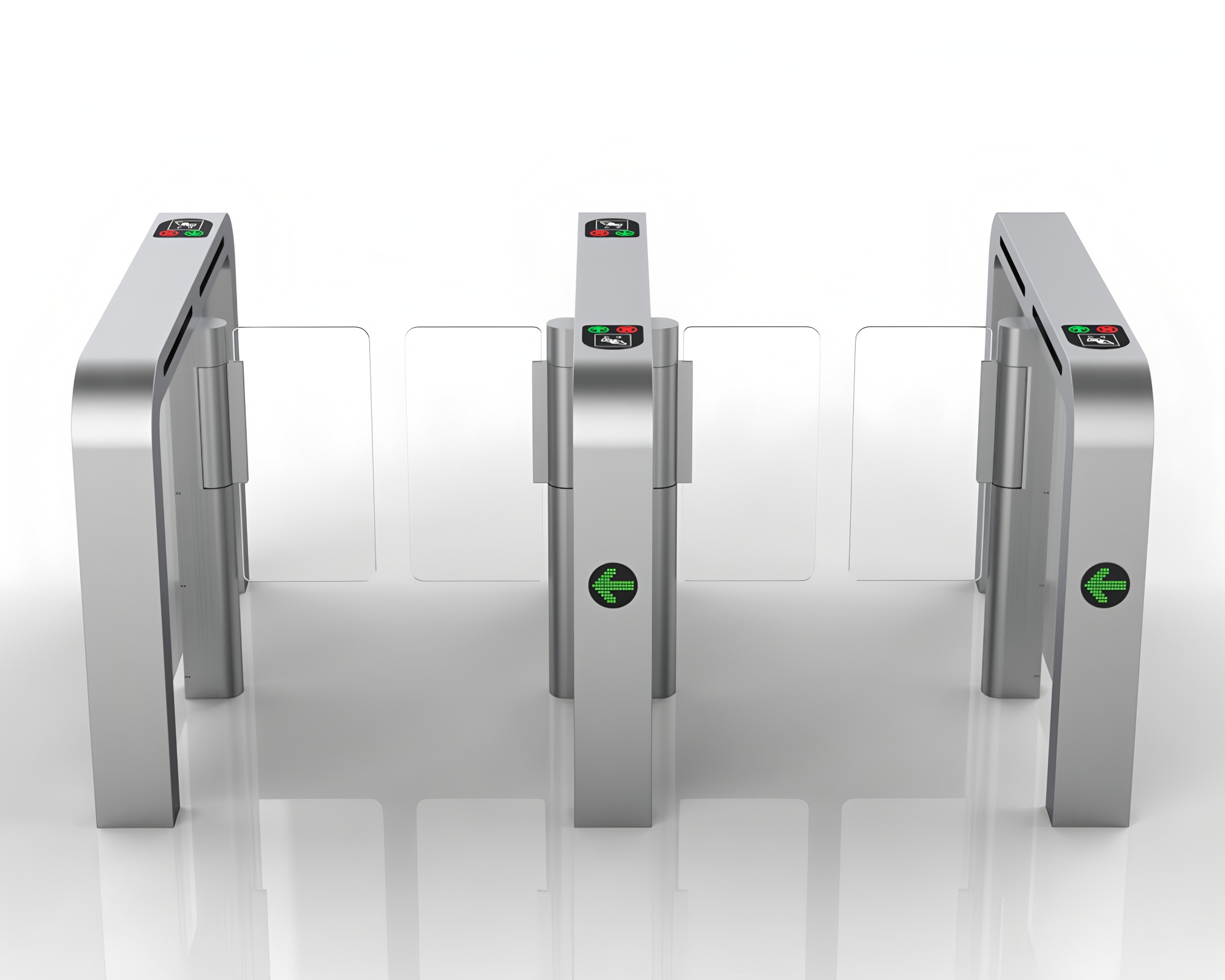 24VDC RFID Speed Lane Gate Turnstile Gate Triple Anti Clamping
