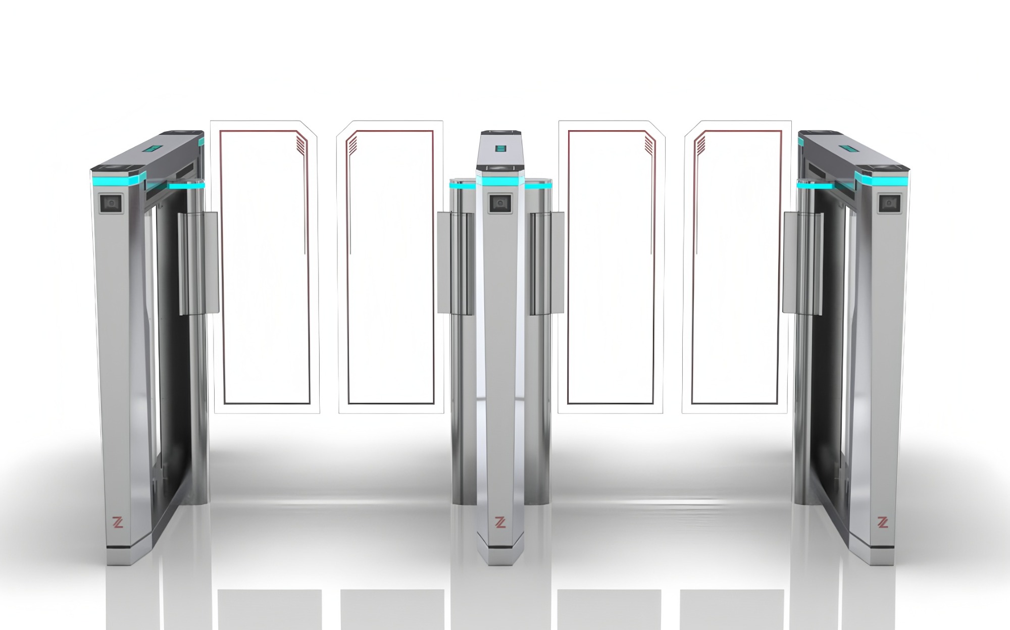 IP65 Acrylic Barrier Speed Lane Gate Turnstile With Face Recognition