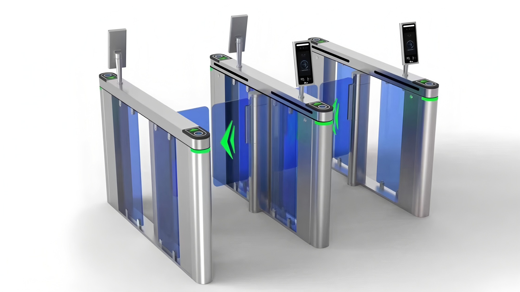 Aluminum Alloy Speed Lane Gate Turnstile 220V 50Hz Fastlane Turnstiles