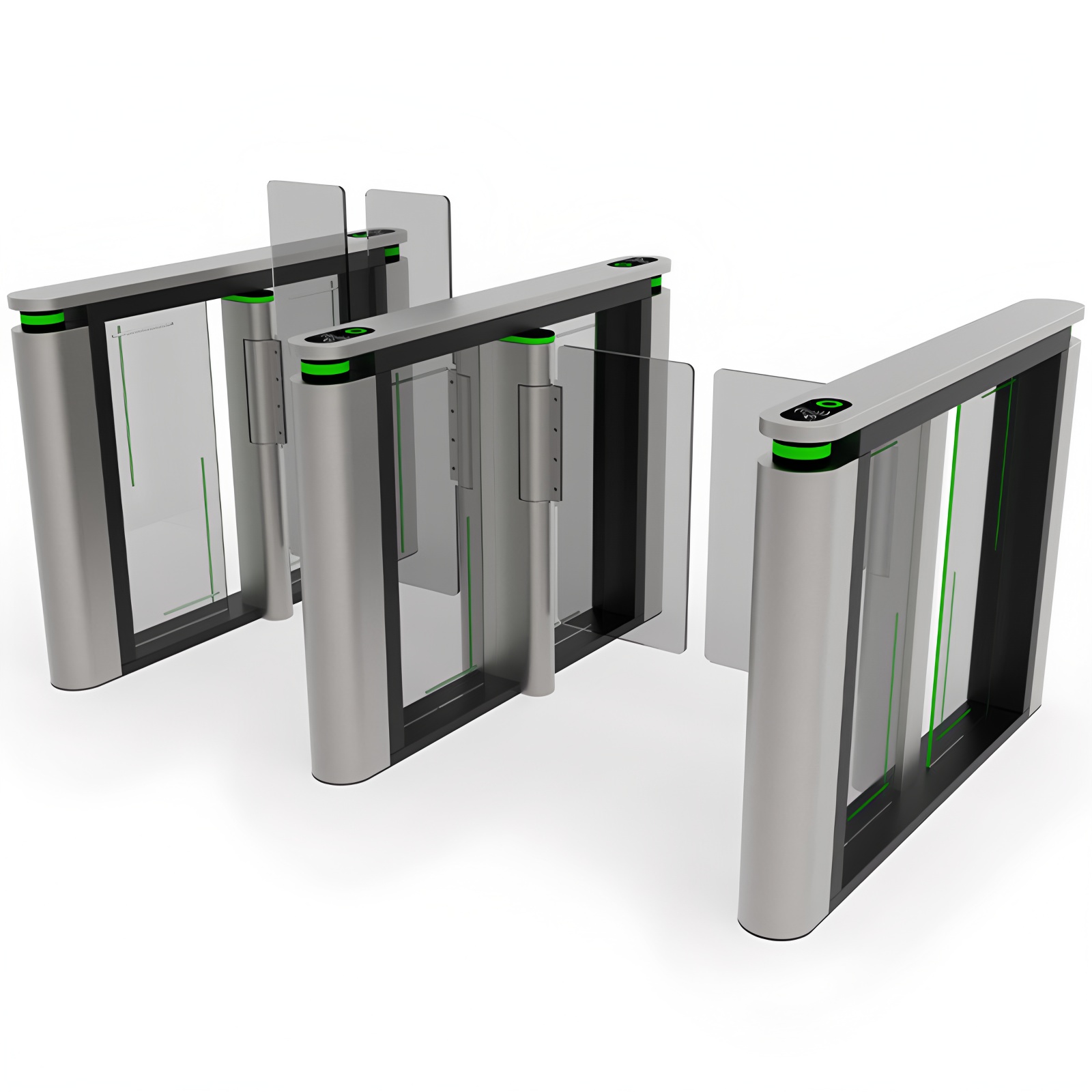 Floor Mounted Speed Lane Gate Turnstile Quick Pass Pedestrian Swing Gate
