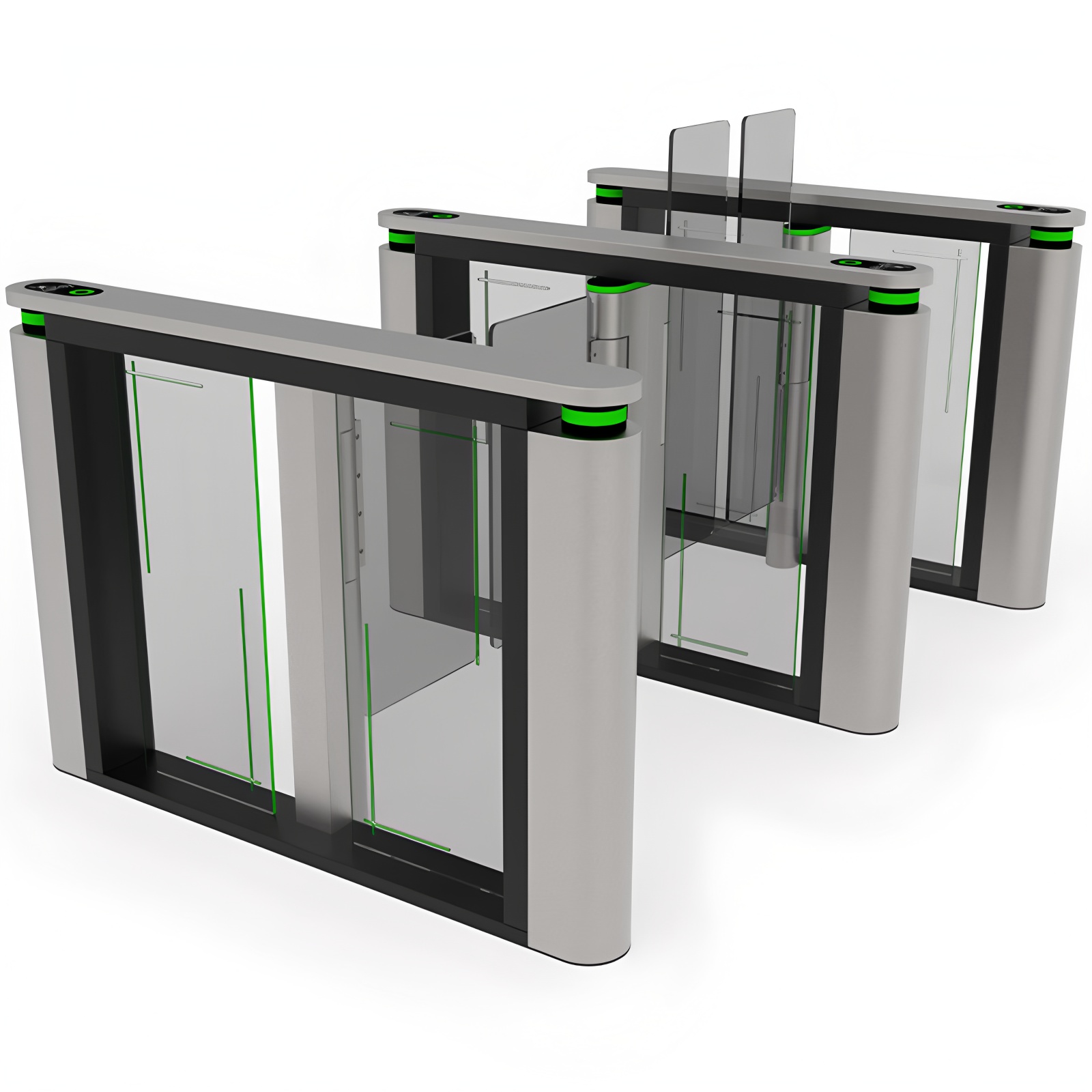 Floor Mounted Speed Lane Gate Turnstile Quick Pass Pedestrian Swing Gate
