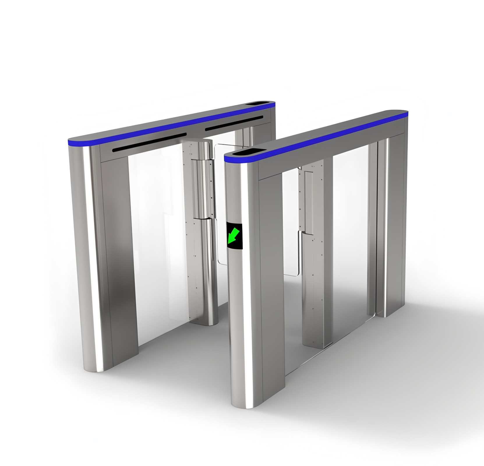 304 Stainless Steel Automatic Turnstile Flap Barrier Gate Entrance Bidirectional