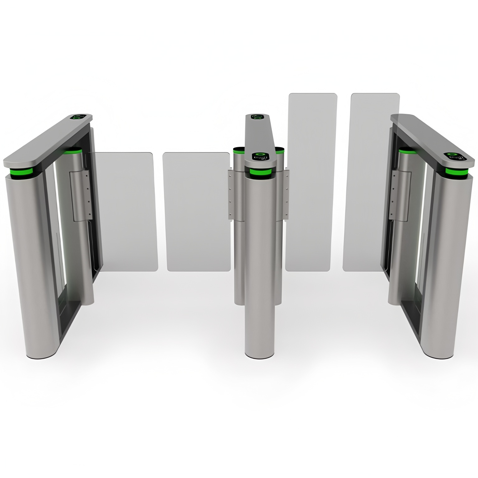Floor Mounted Speed Lane Gate Turnstile Quick Pass Pedestrian Swing Gate