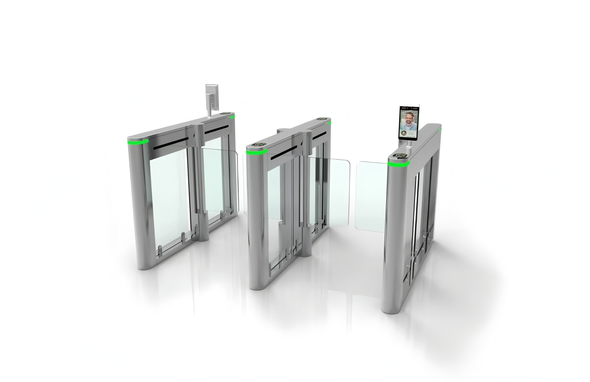 DC Brushless Motor Slim Speed Gate Turnstile Security Doors 0.2 Second