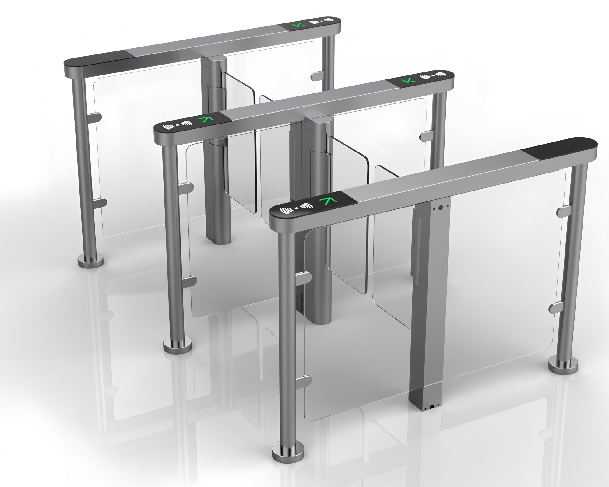 24V DC Safe Entry Speed Lane Gate Turnstile Fingerpint Management