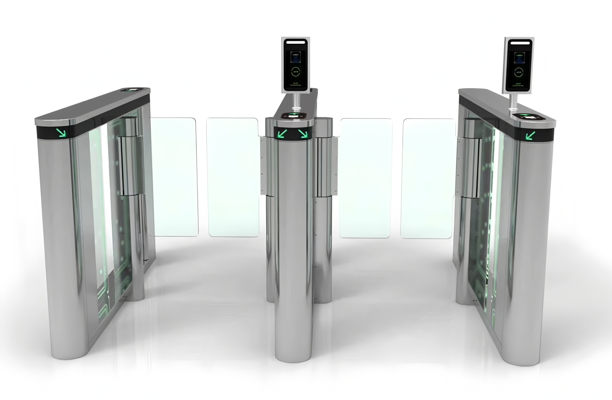 55-65 Persons/Min Gym Access Control Fastlane Turnstiles IP54