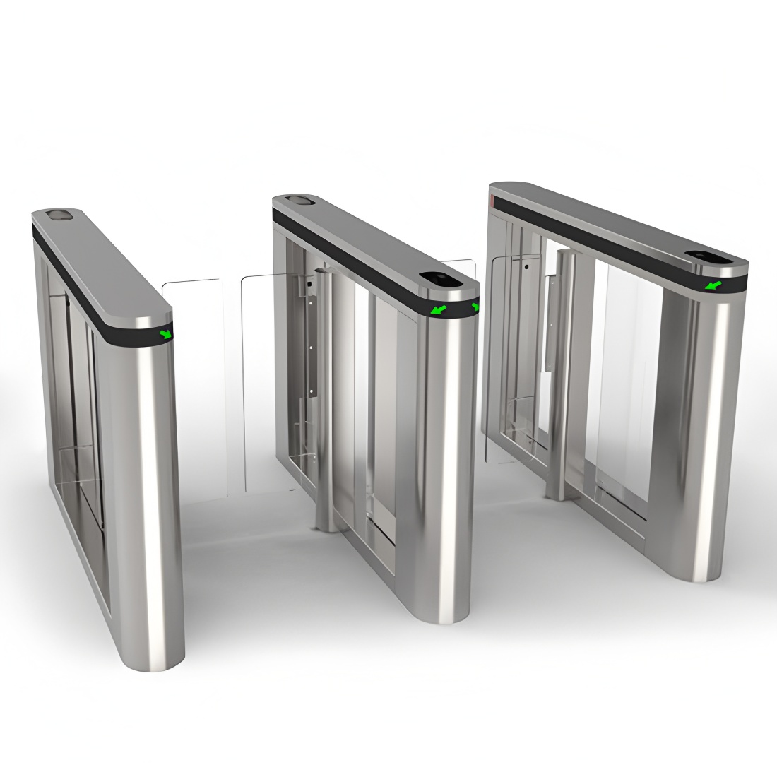 55-65 Persons/Min Gym Access Control Fastlane Turnstiles IP54
