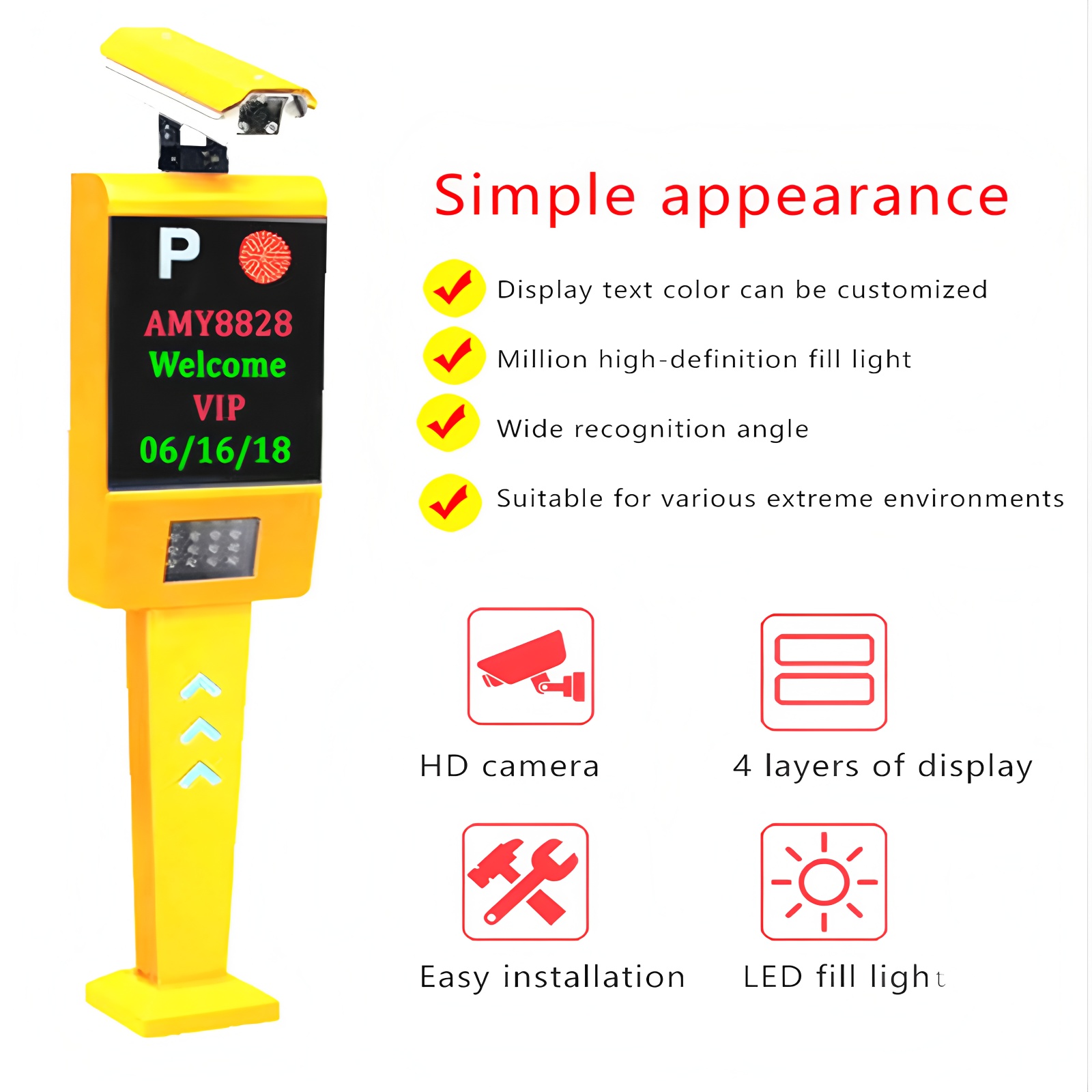 ANPR ALPR LPR Ticket Dispenser License Plate Recognition Parking System For Business Parking