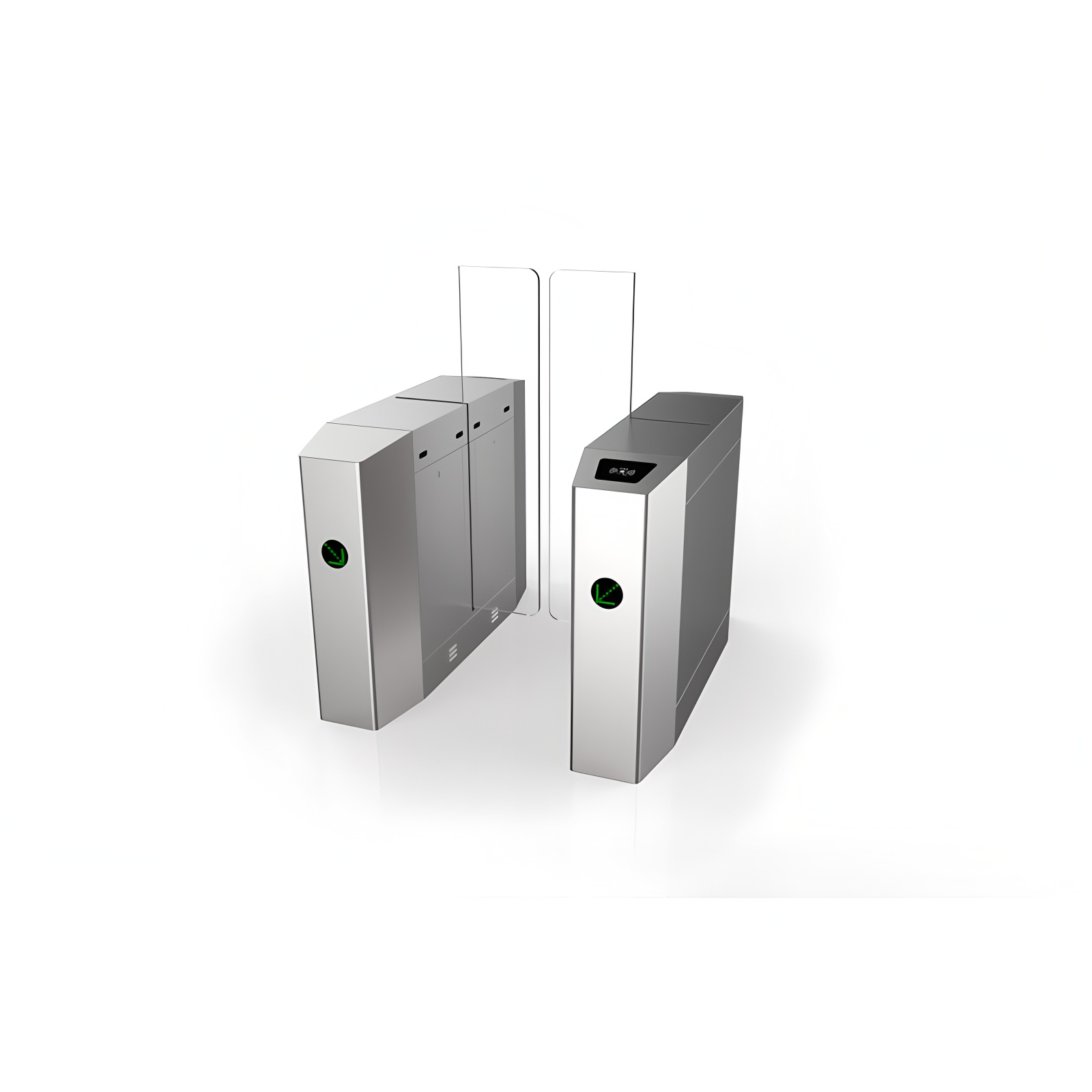 DC 24V Sliding Gate Turnstile Retractable Flap Barrier 30 Person Per Minute