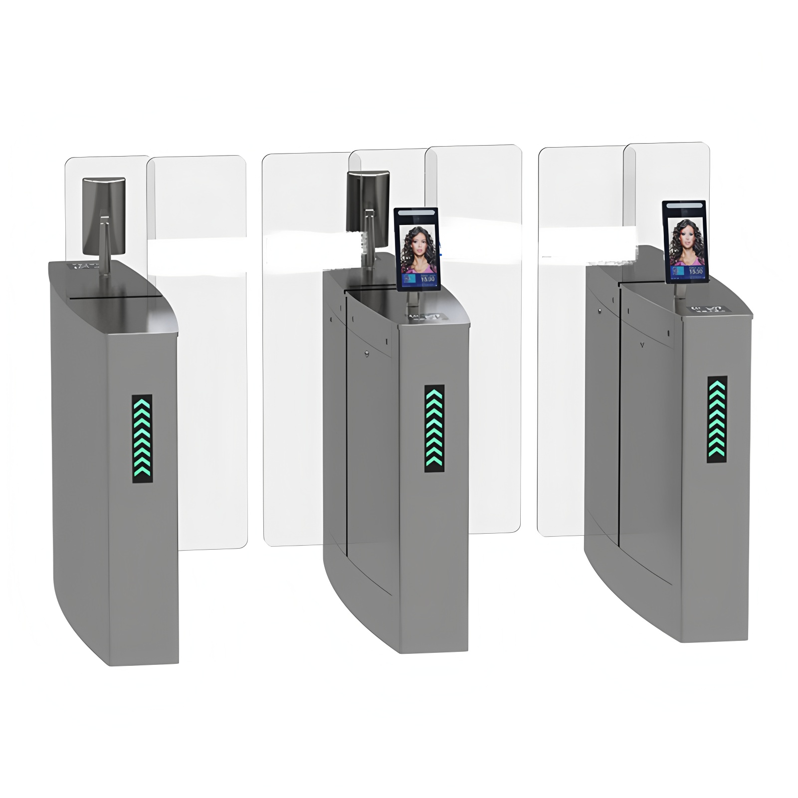 Stainless Steel 304 Facial Recognition Sliding Turnstile 100W
