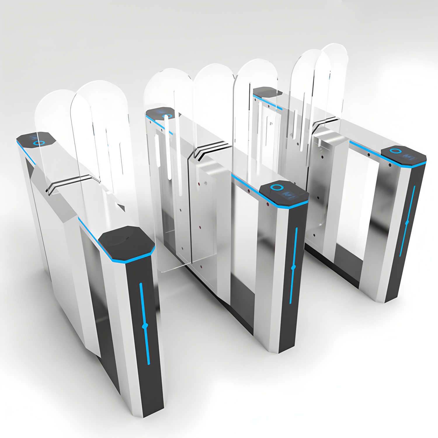 304 Stainless Steel Speed Gate Access Control Sliding Employee Turnstiles Anti Pinch