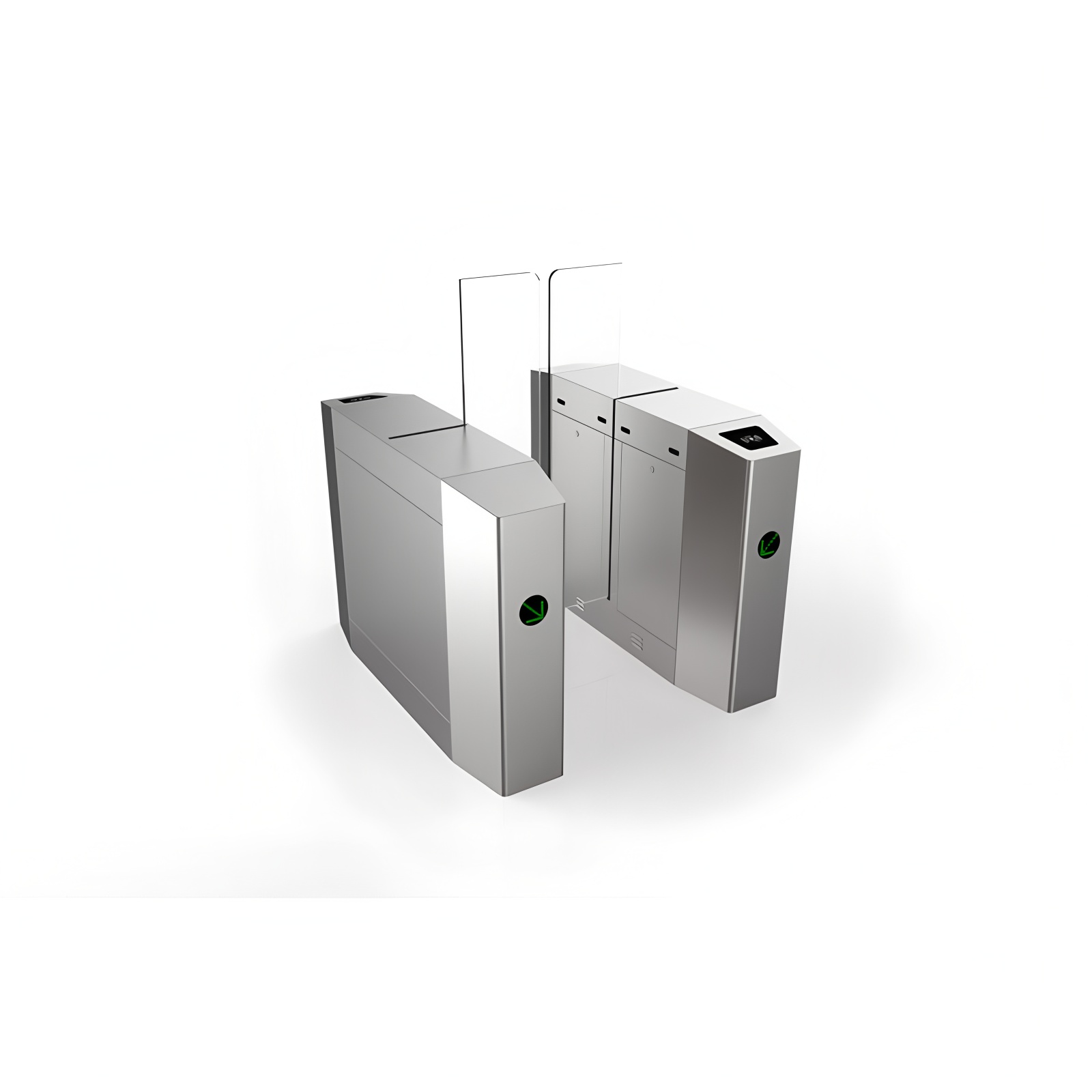 DC 24V Sliding Gate Turnstile Retractable Flap Barrier 30 Person Per Minute