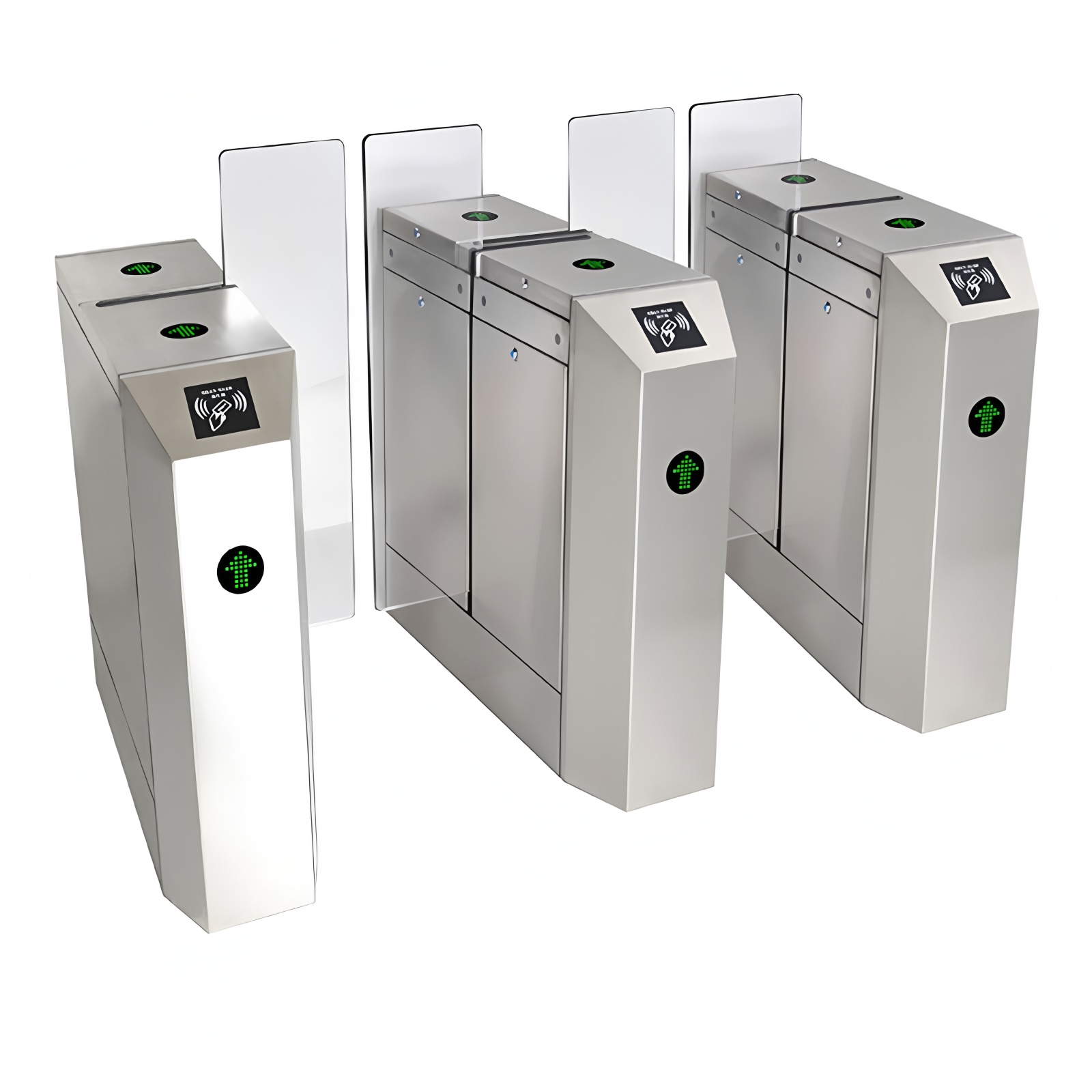24V DC Motor Acrylic Glass Sliding Turnstile Barrier Gate CE