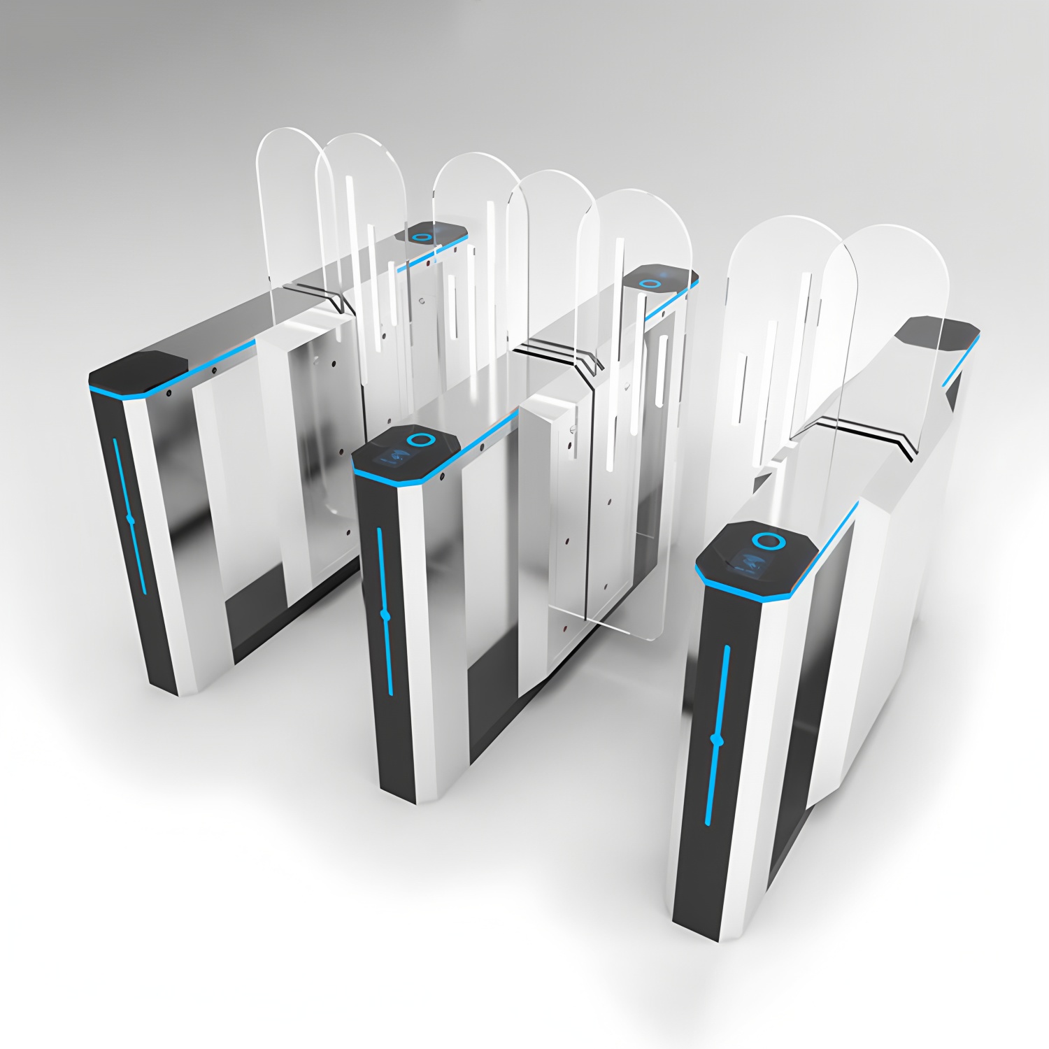 304 Stainless Steel Speed Gate Access Control Sliding Employee Turnstiles Anti Pinch