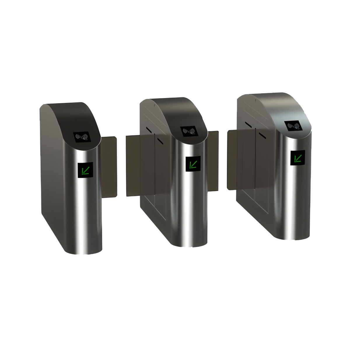 Acrylic Glass Full Height Sliding Turnstile Barrier Gate 24VDC