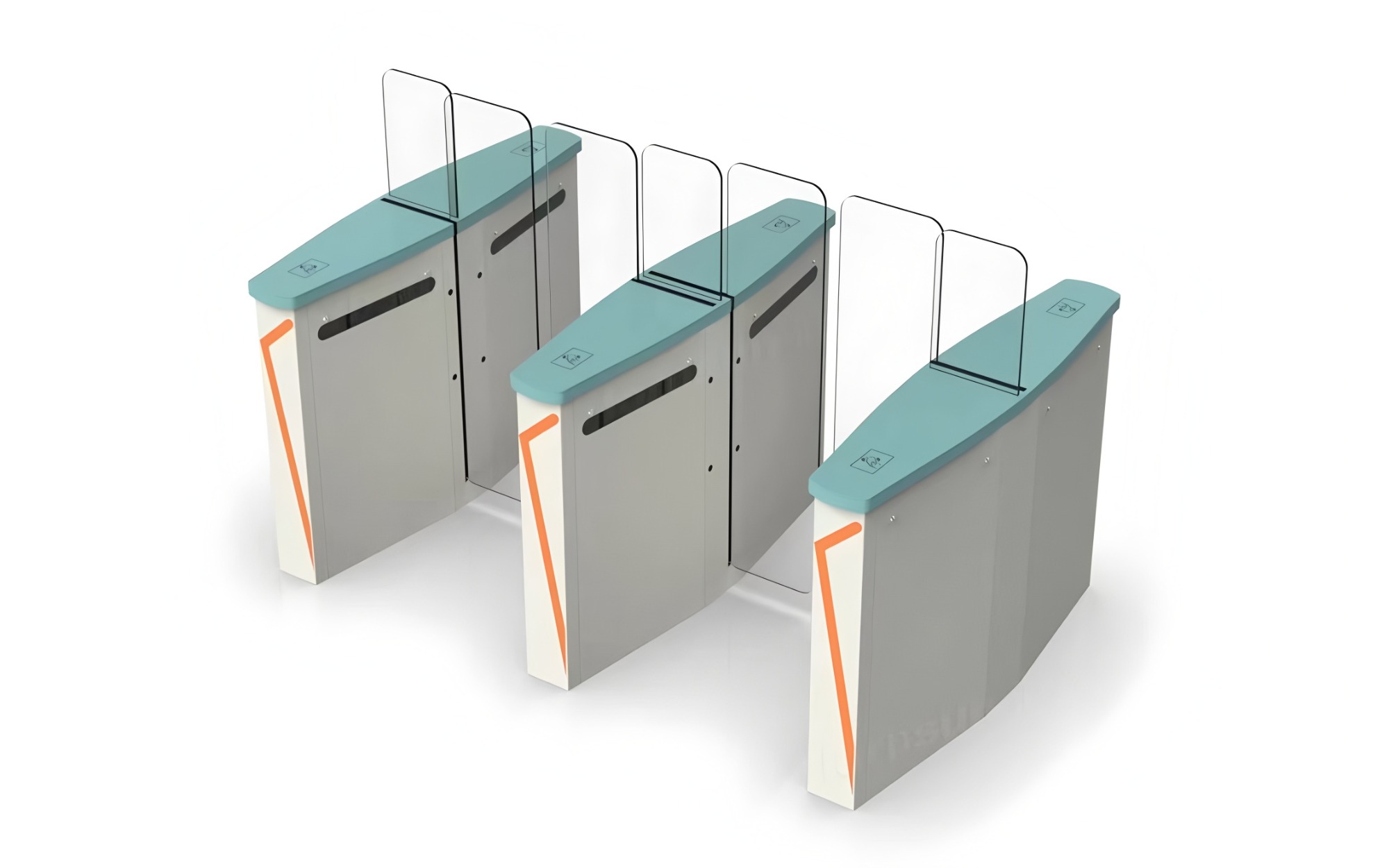 Airport Security Sliding Turnstile Electronic Access Control Card Reader Facial Recognition