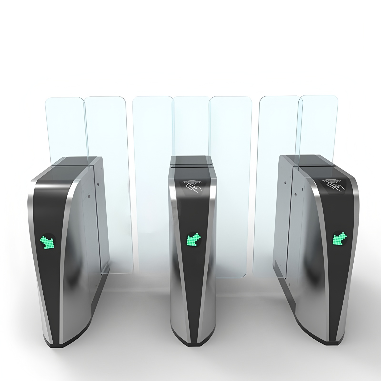 316SS Automatic Sliding Turnstile Flap Barrier Gate Entrance Bidirectional