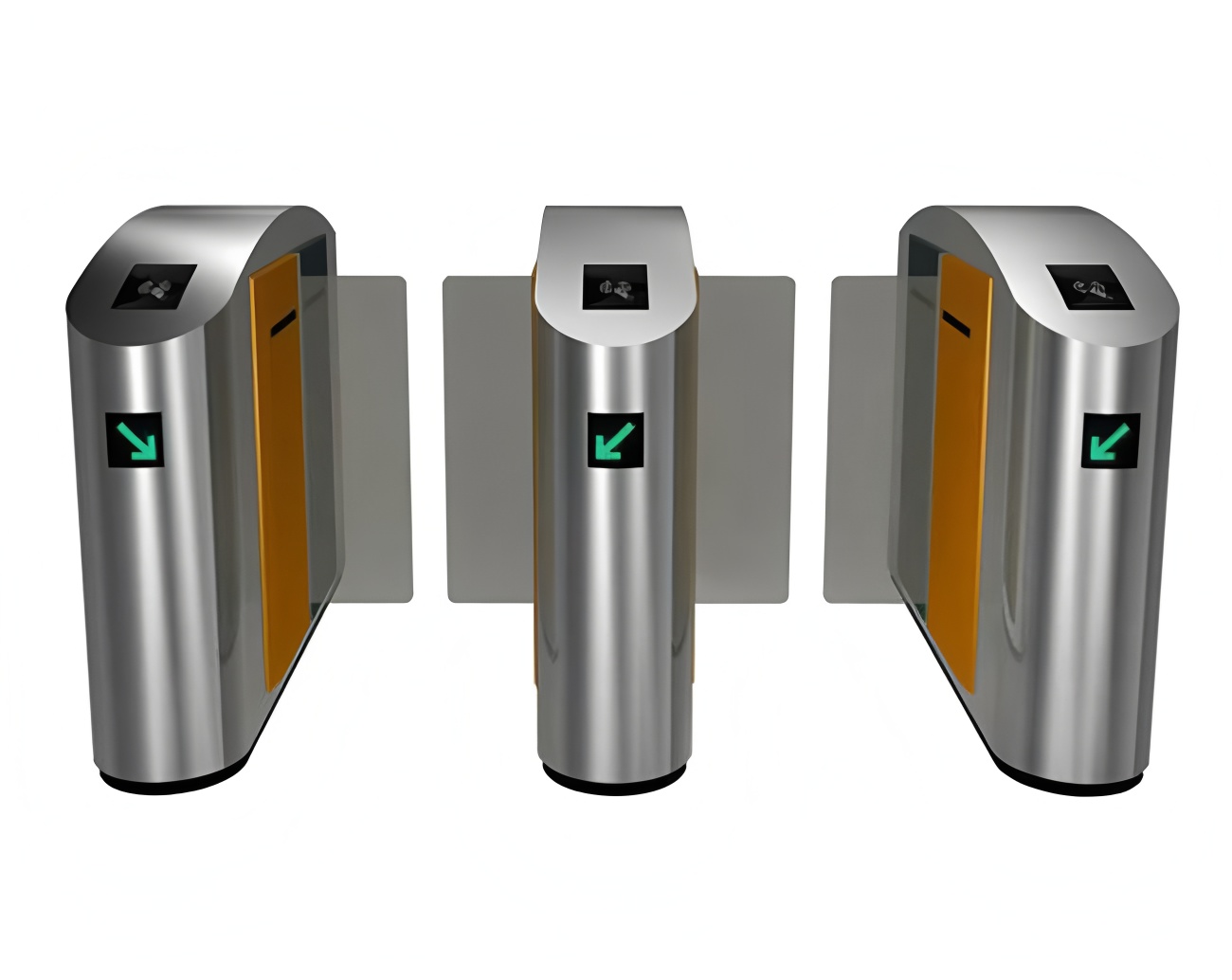 Acrylic Glass Full Height Sliding Turnstile Barrier Gate 24VDC