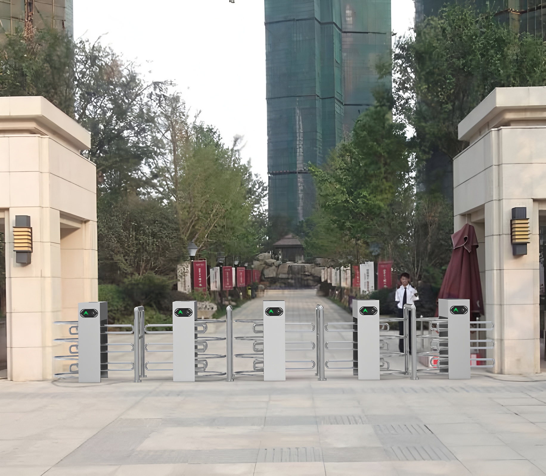 RS485 Interface Half Height Gate Turnstile Security Gates 550mm