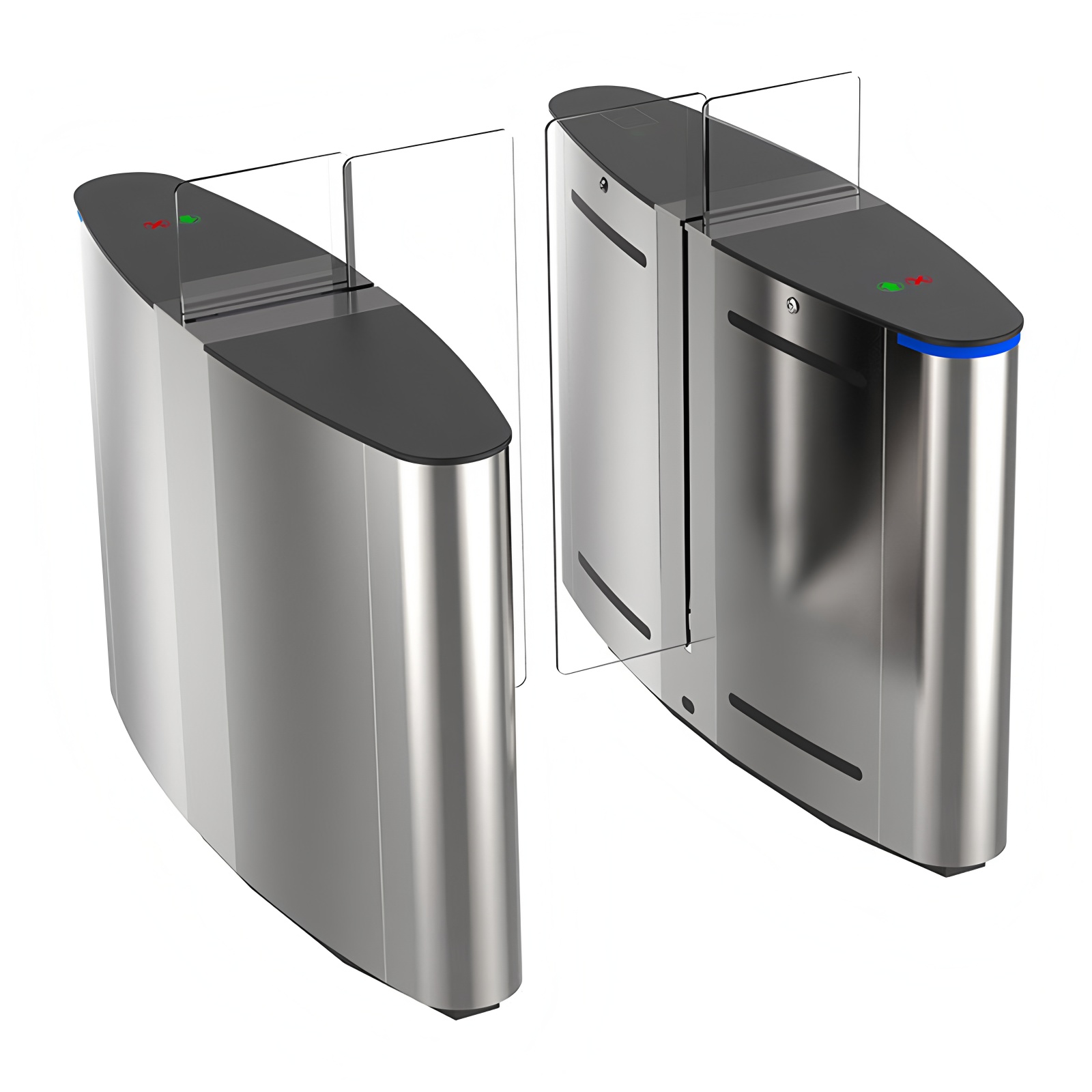 SS304 Face Recognition Sliding Gate Turnstile Passage Width 550mm