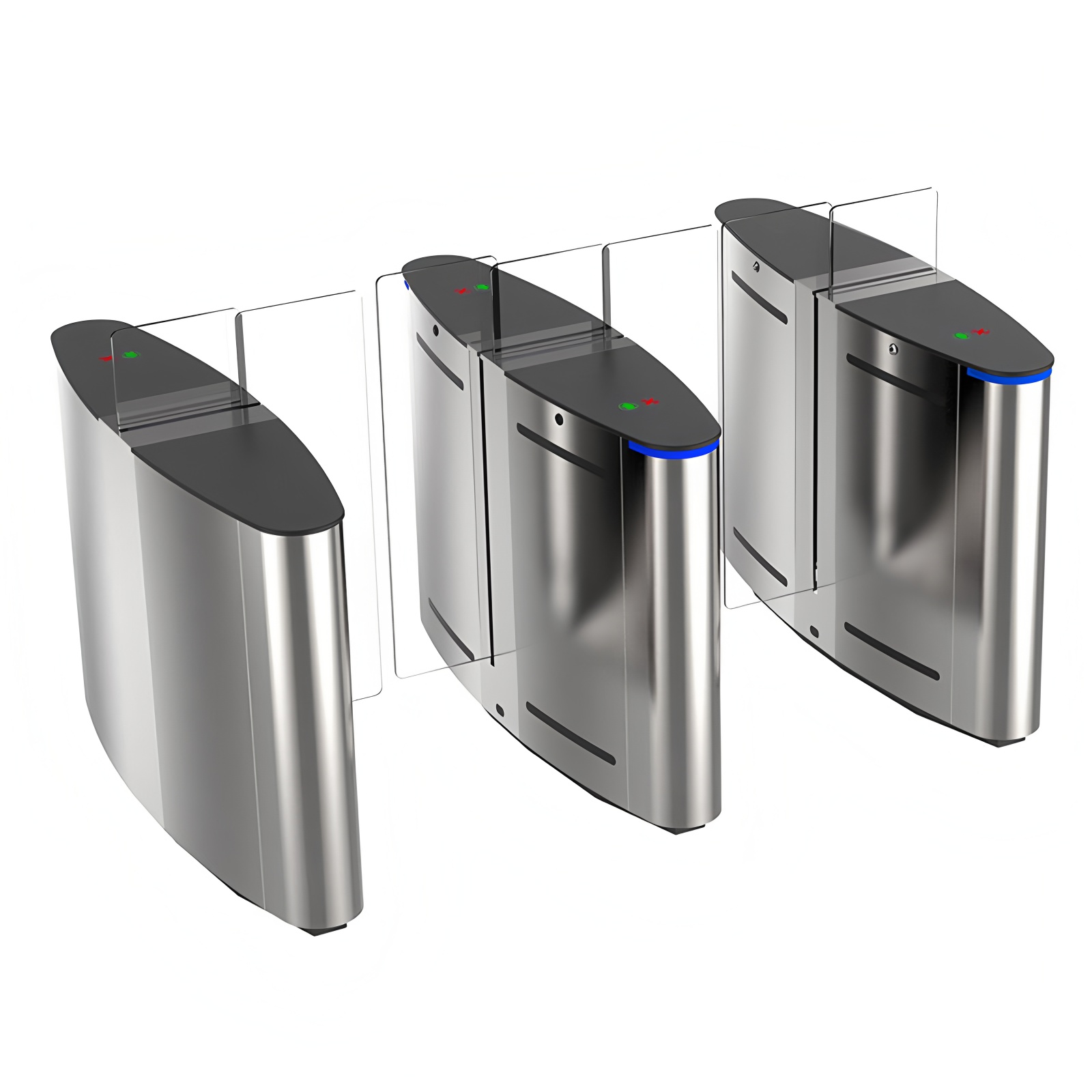 SS304 Face Recognition Sliding Gate Turnstile Passage Width 550mm