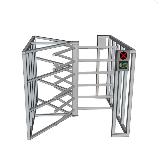 Double Door Half Height Turnstile Gate Access Control For School / Supermarket