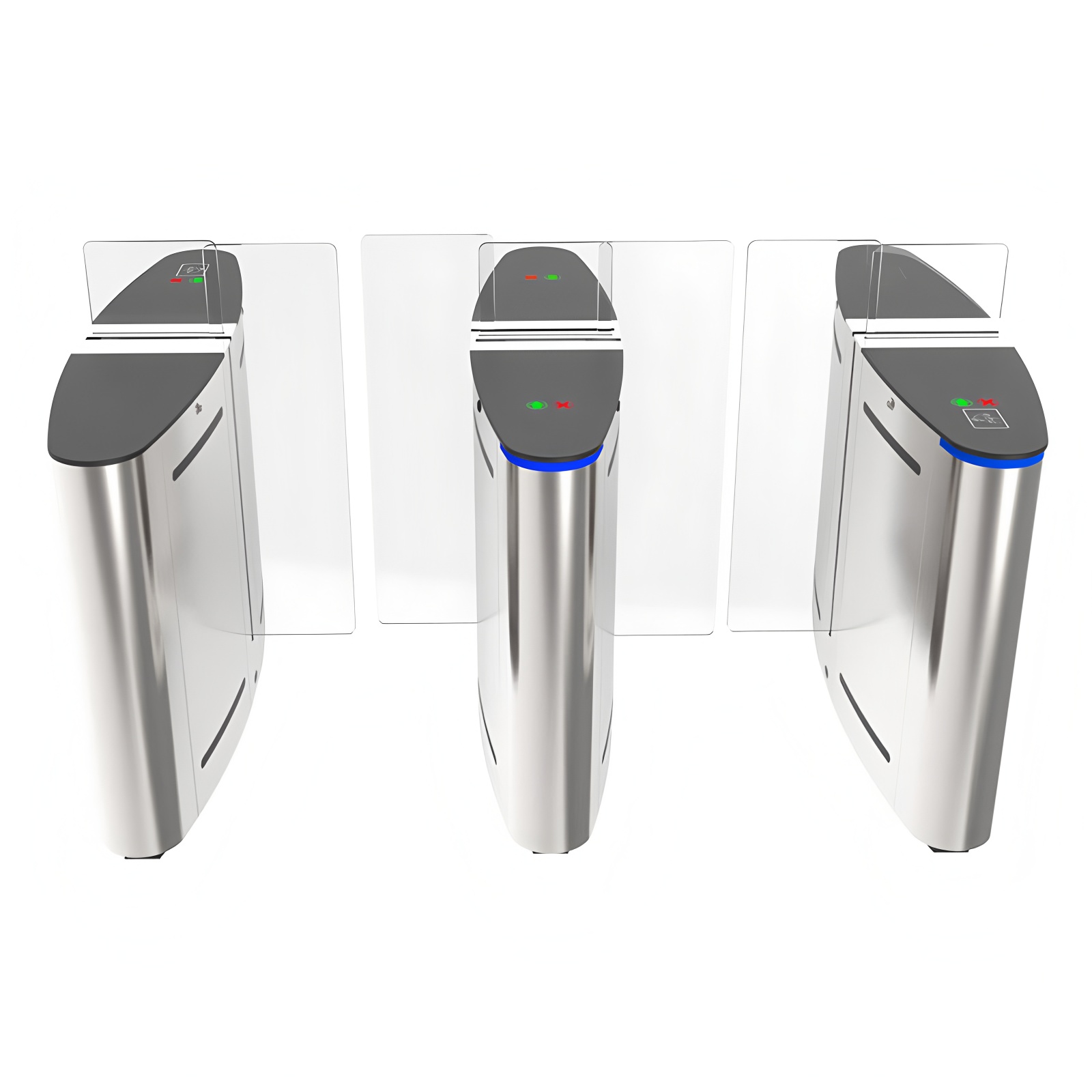 SS304 Face Recognition Sliding Gate Turnstile Passage Width 550mm