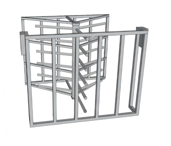 Double Door Half Height Turnstile Gate Access Control For School / Supermarket