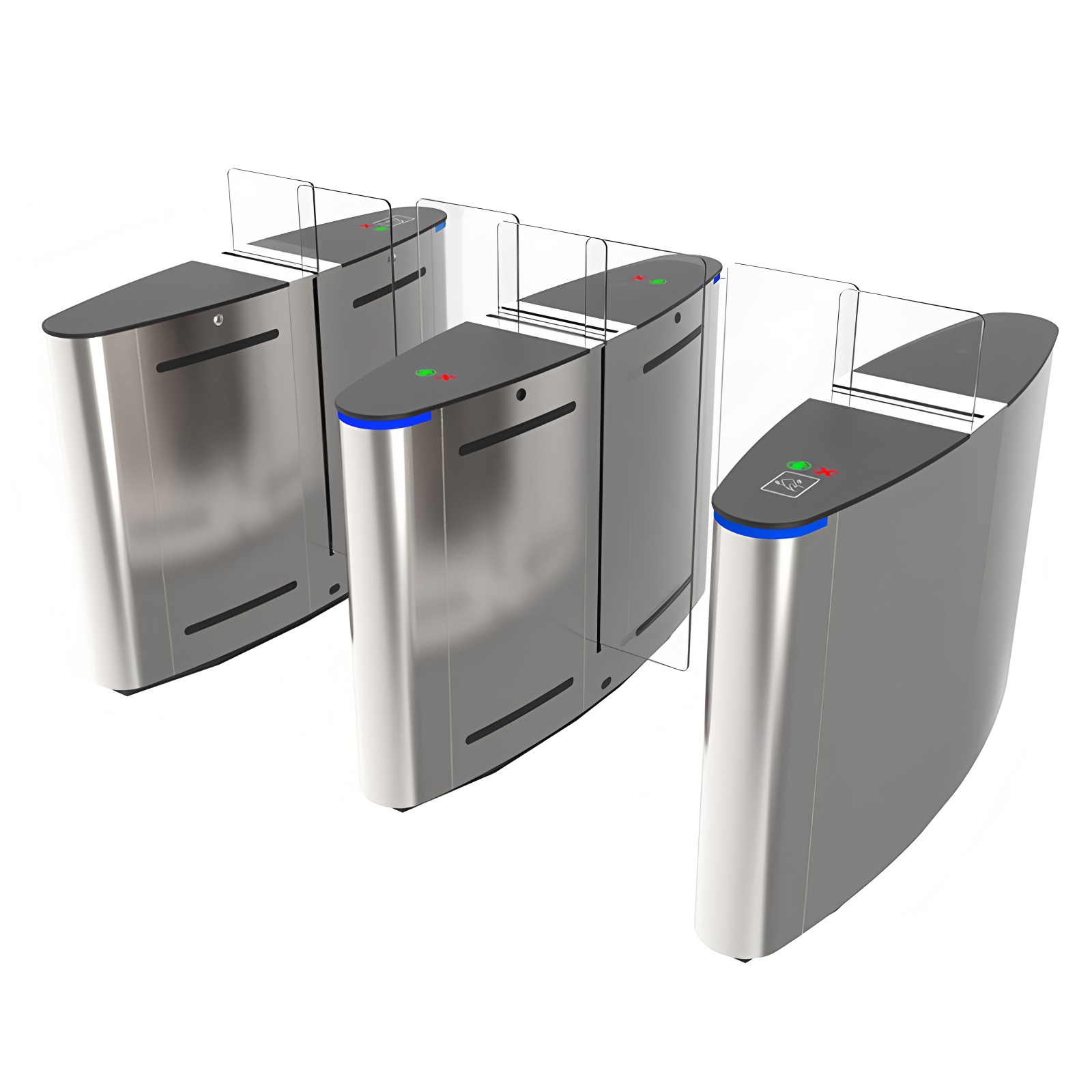 SS304 Face Recognition Sliding Gate Turnstile Passage Width 550mm