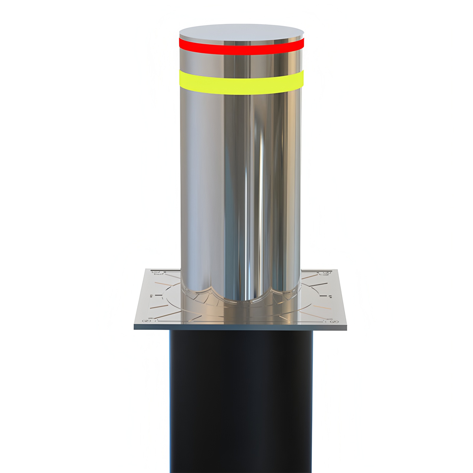 Retractable Hydraulic Rising Bollard for Security Rise Height 600mm-1200mm Thickness 6mm