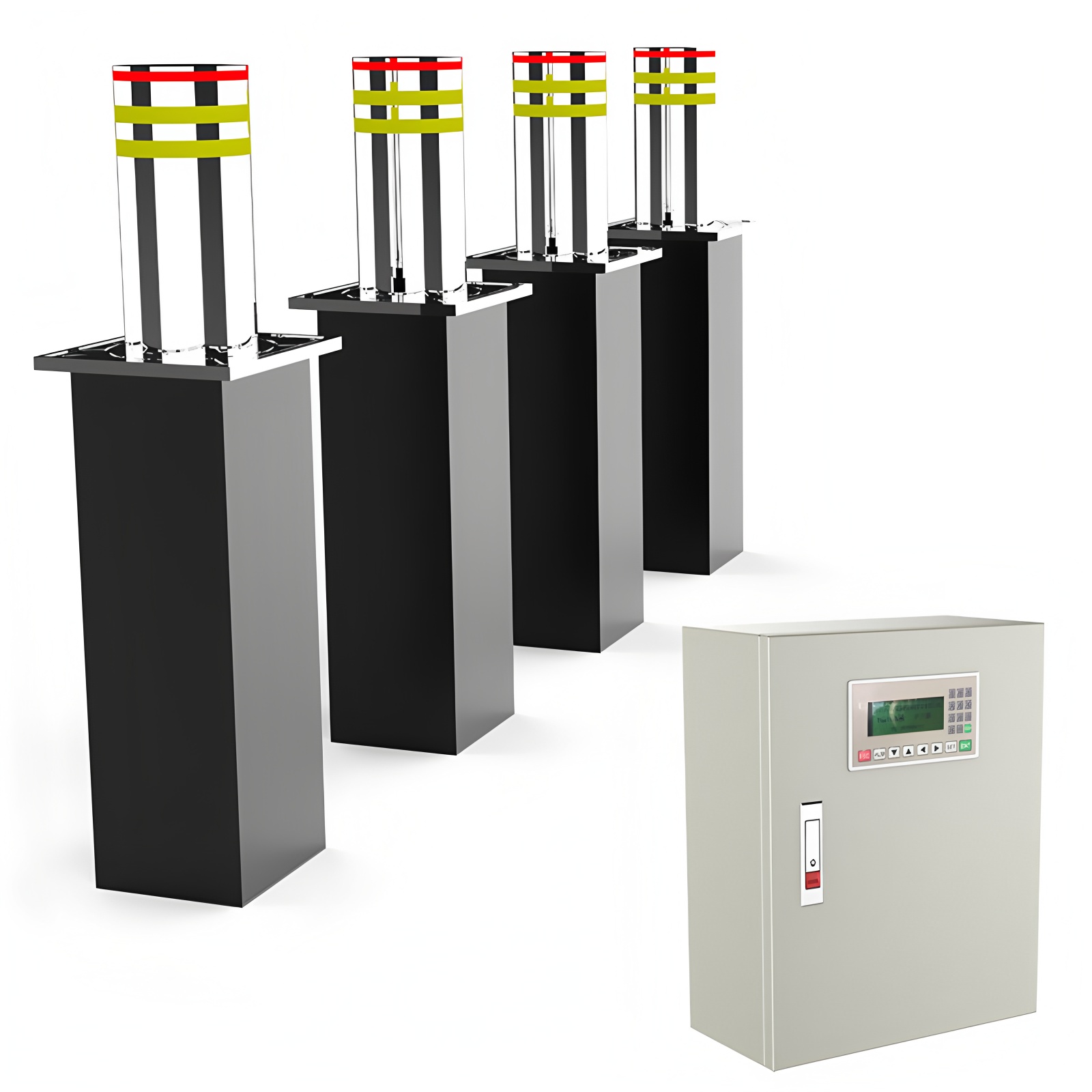 Retractable Hydraulic Rising Bollard for Security Rise Height 600mm-1200mm Thickness 6mm
