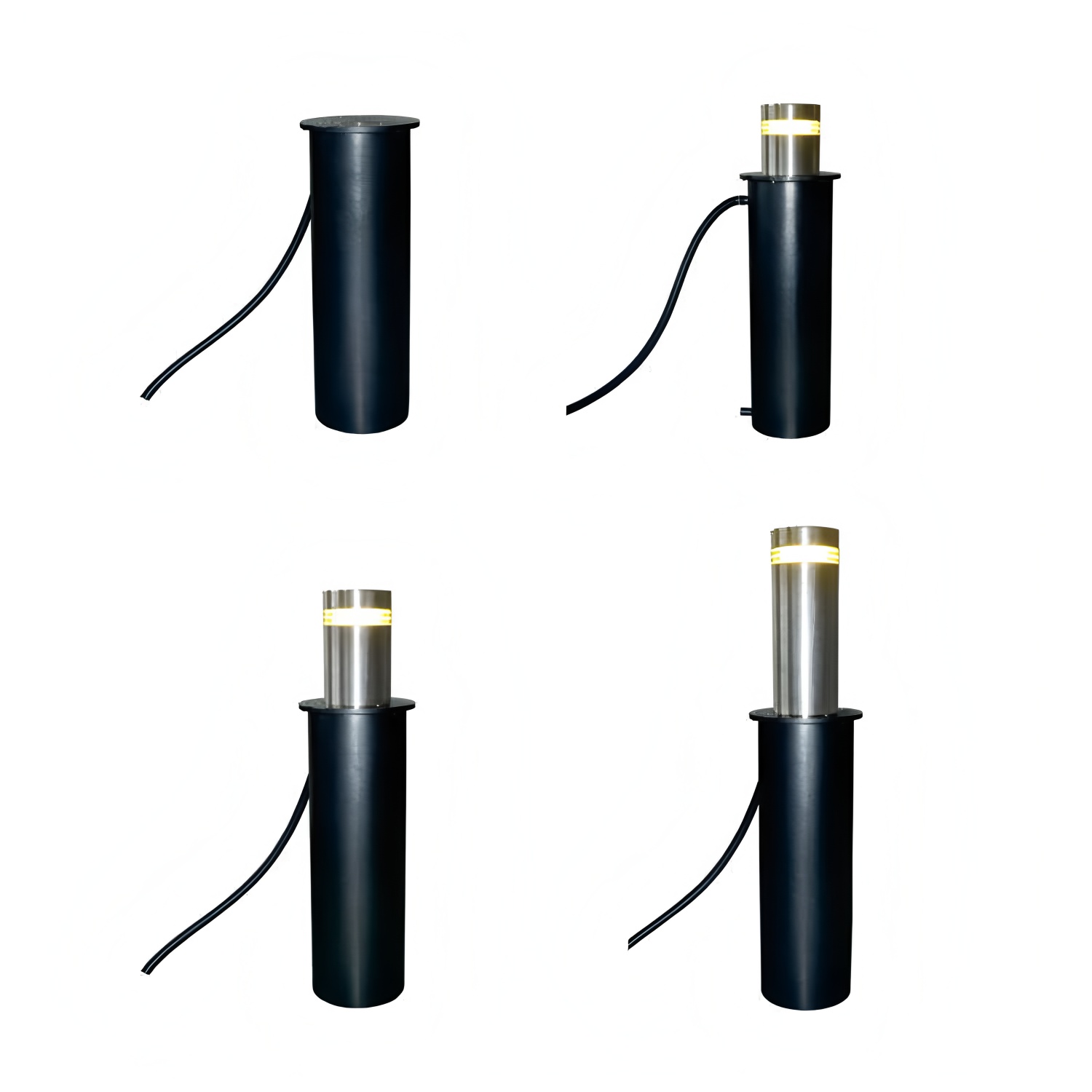 Roadway Safety Stainless Steel Telescopic Hydraulic Rising Bollards 24V