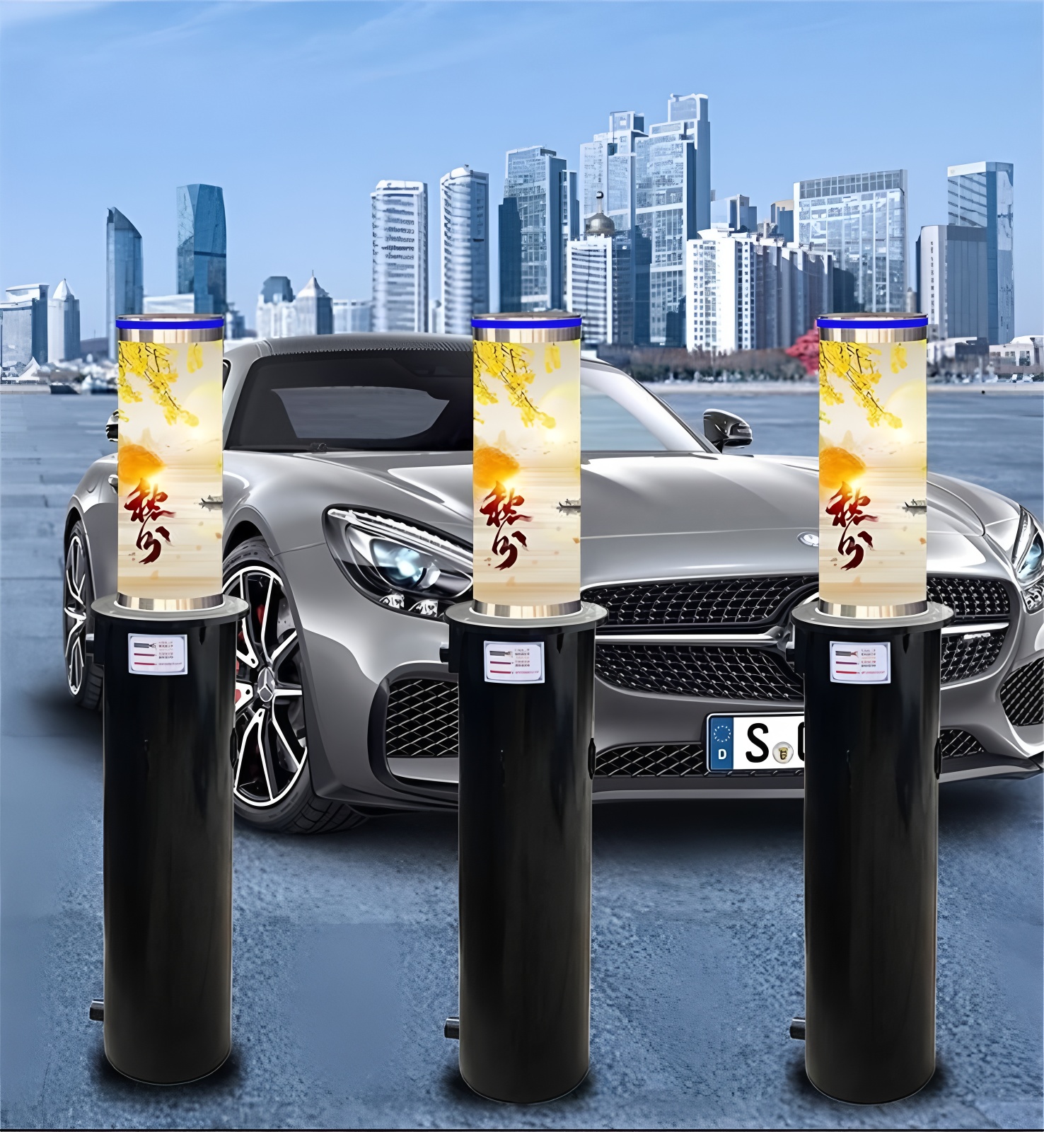 Retractable Ss 201 Hydraulic Rising Bollard Smooth And Efficient Lifting